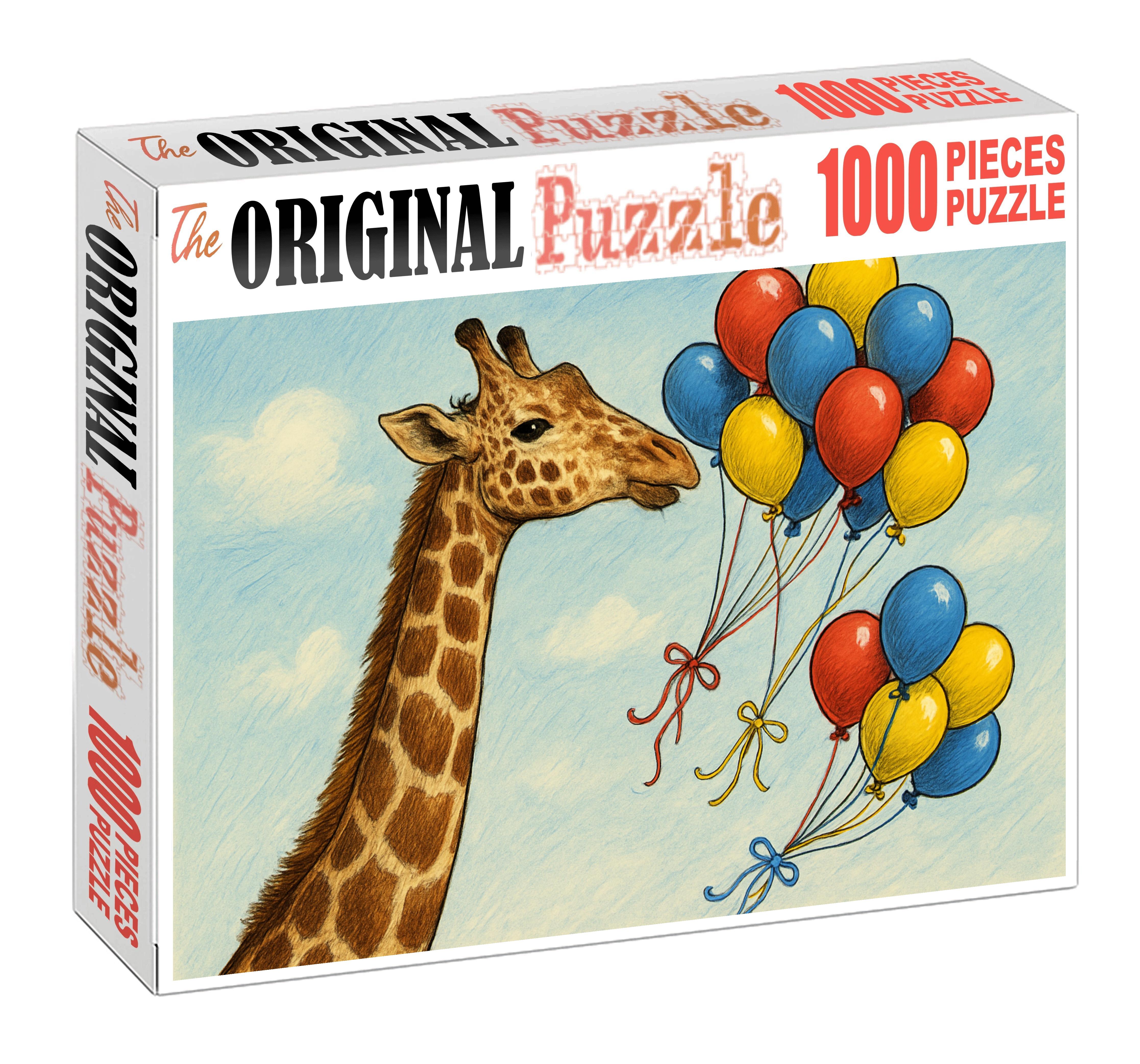 The Giraffes Balloon Bouquet Custom Jigsaw Puzzle