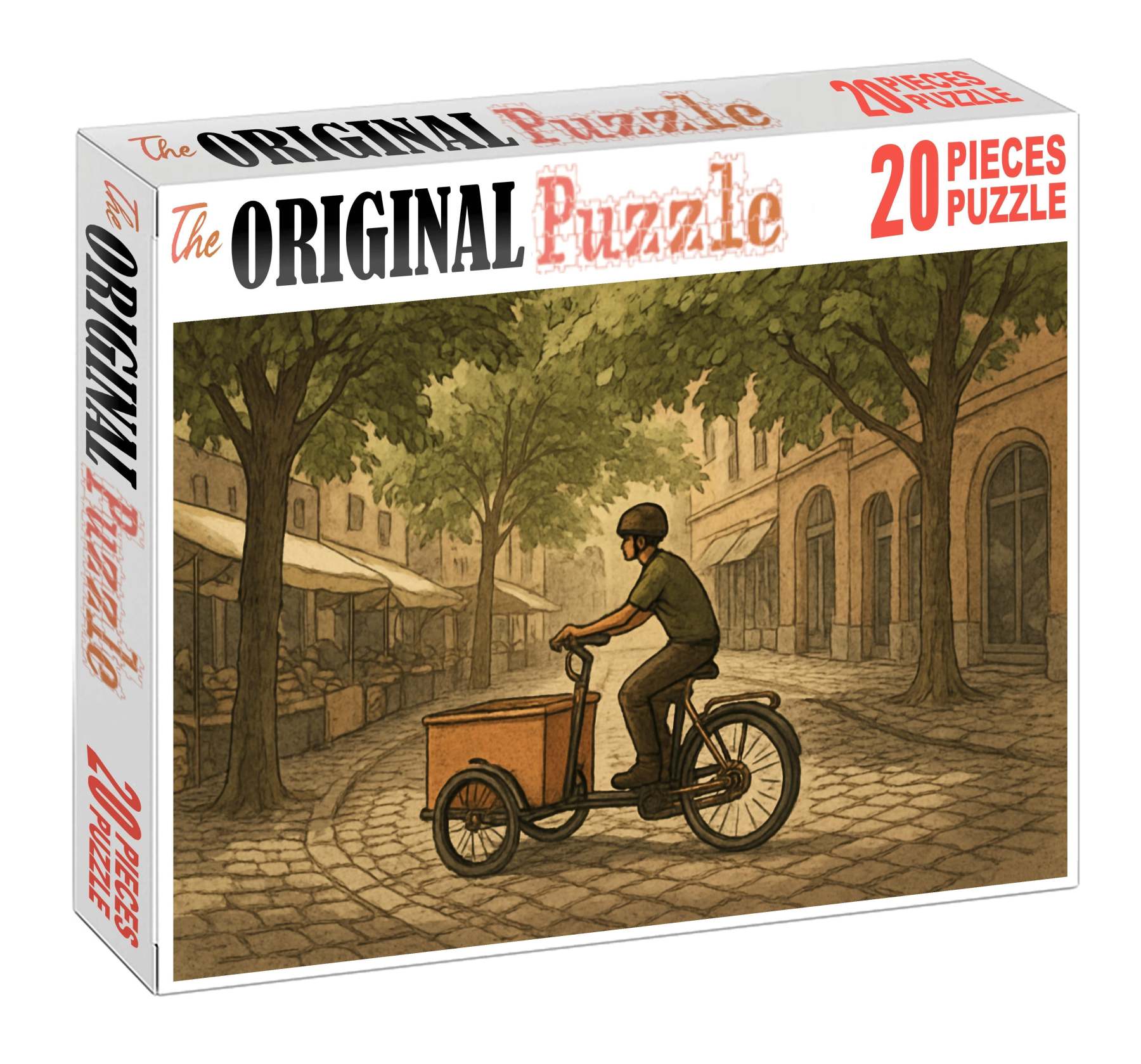 Biodegradable Material Cargo Cycle 50 Piece Puzzle