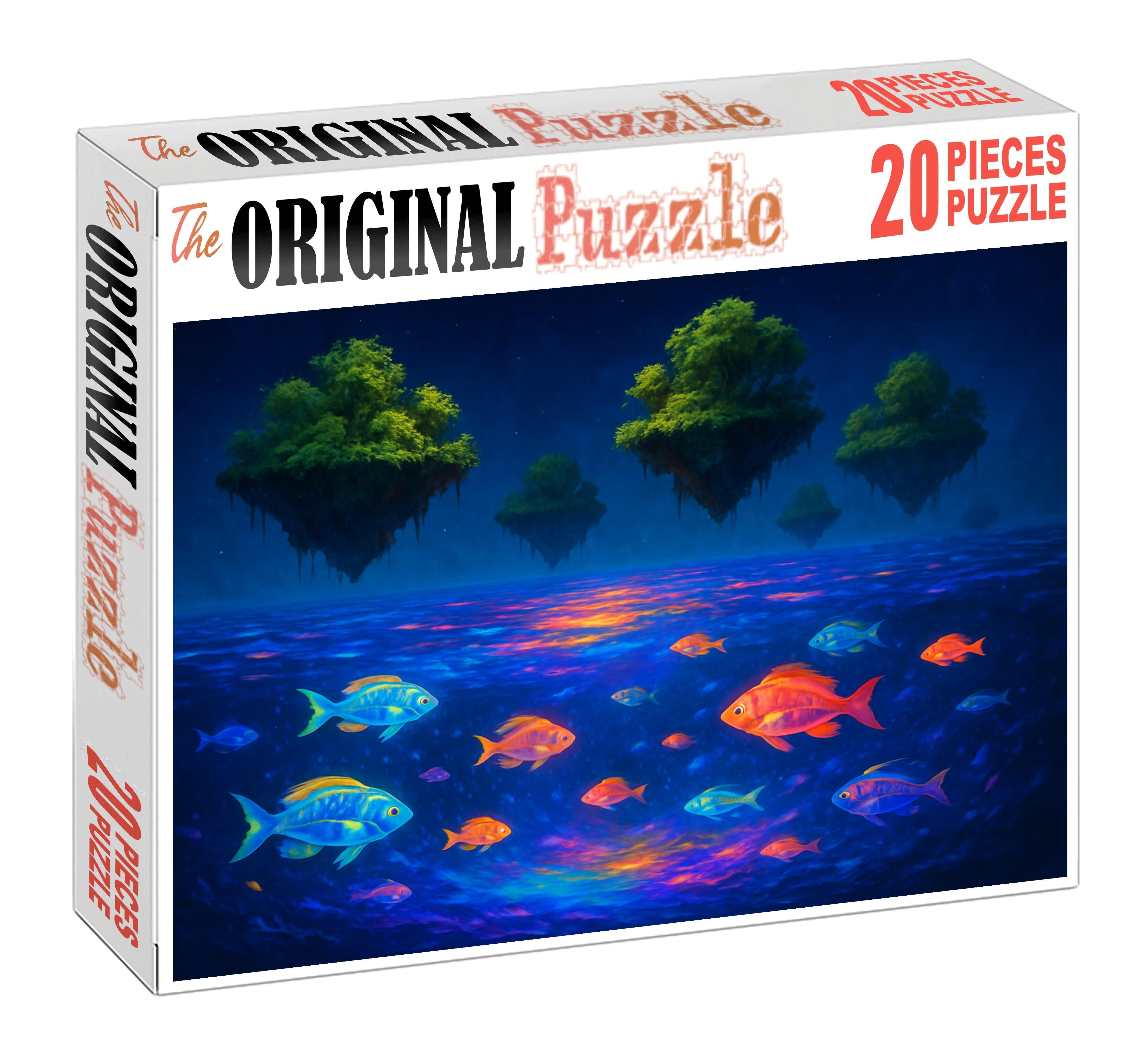 The Infinite Aquarium Endless Seas Of Luminescent Fishes And Floating Islands Unique Puzzle Design
