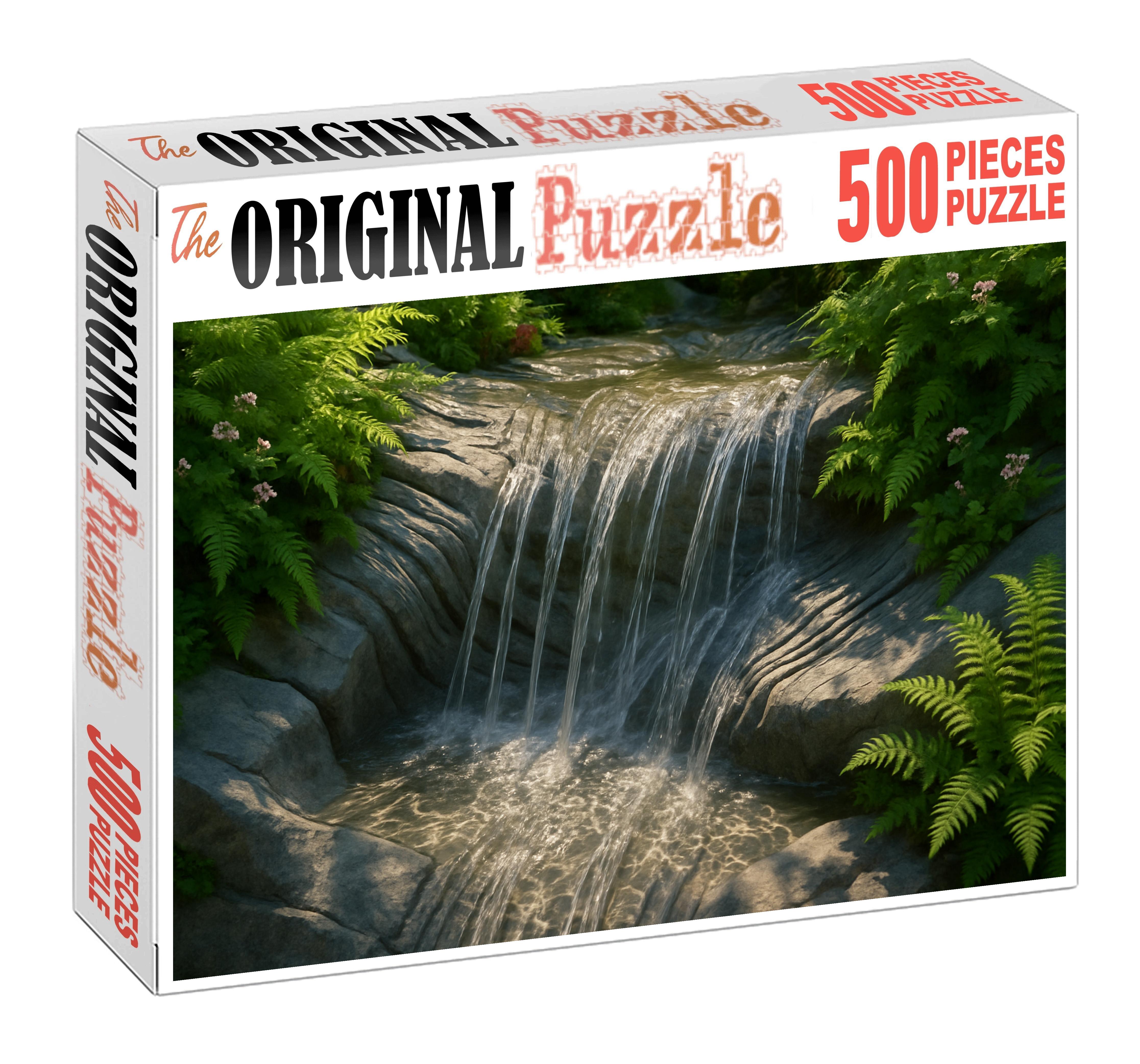 Silver Lace Cascade Premium Puzzle Pieces