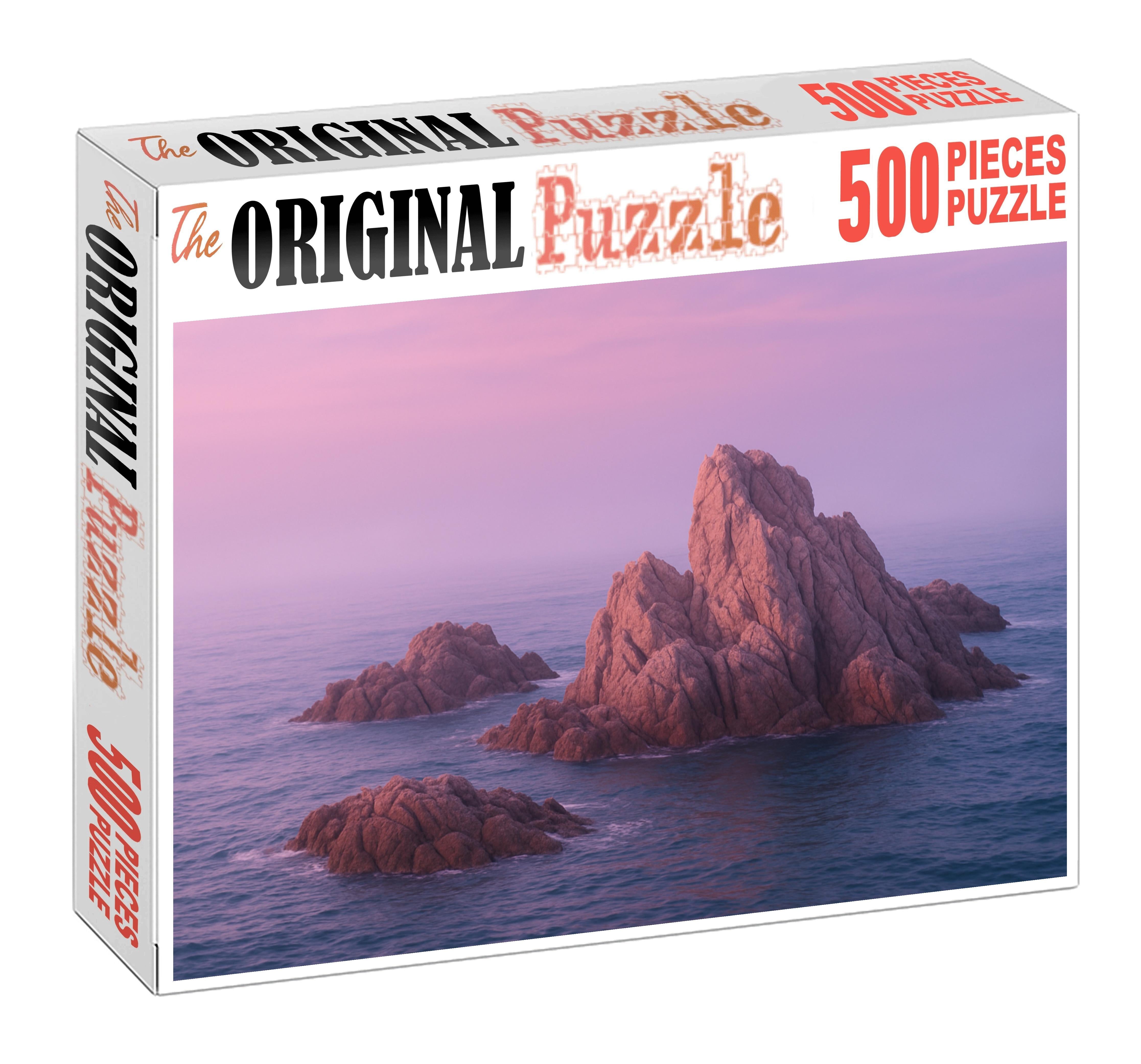Rocky Coastal Overlook At Dawn Easy Puzzles