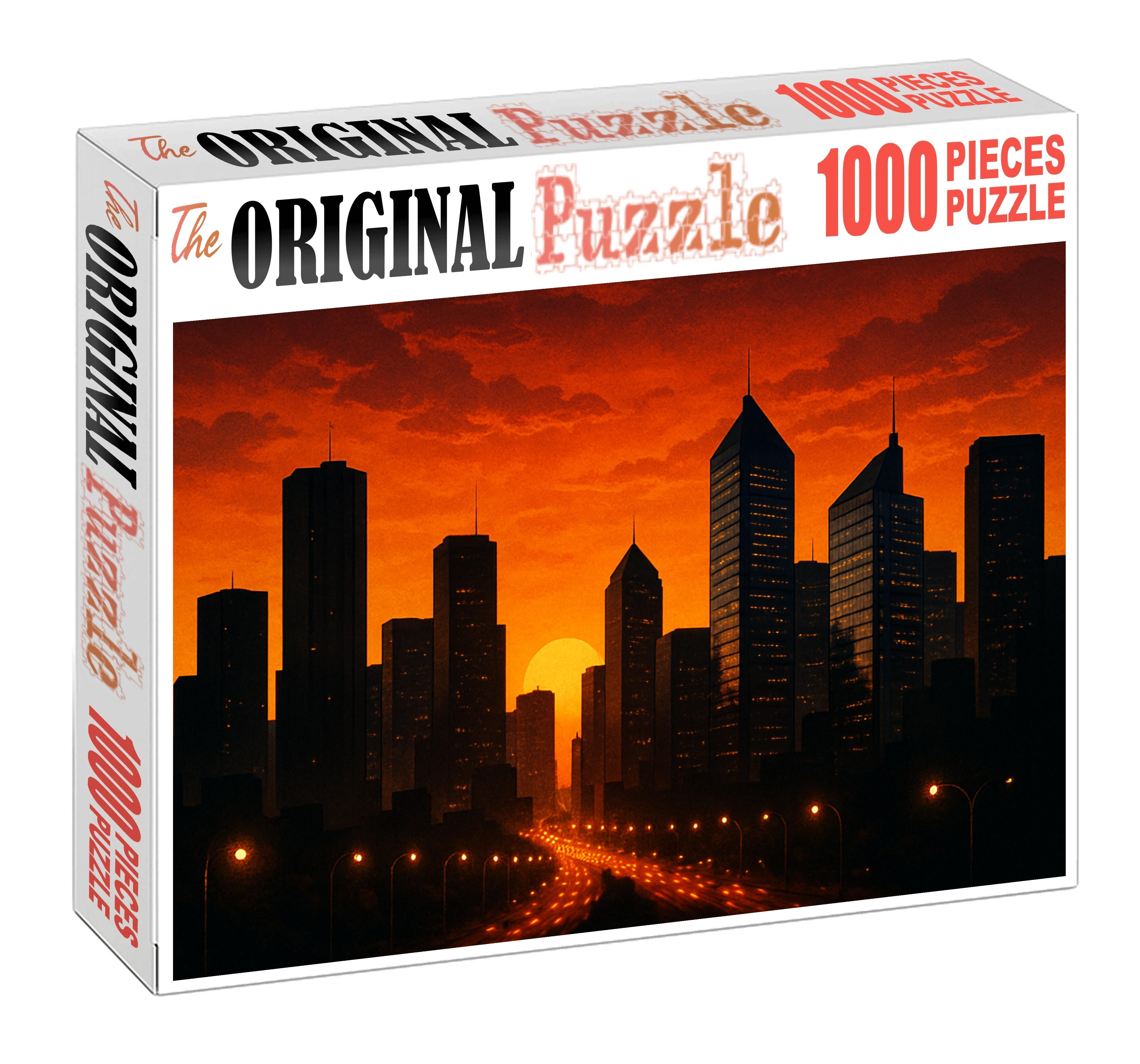 So Paulo Paulista Avenue Skyline Financial Heartbeat 100 Piece Puzzle