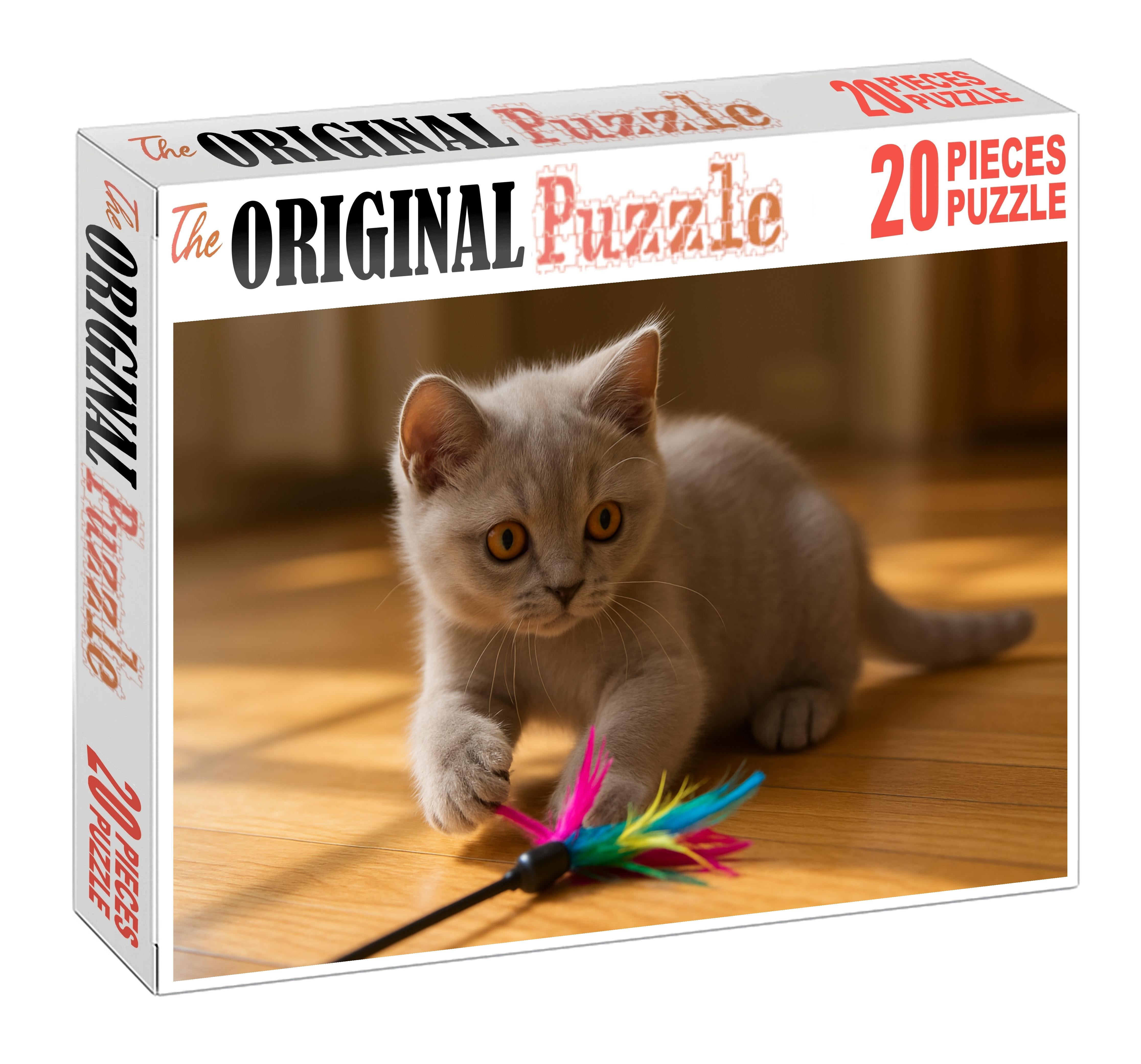 Lilac Breeze Delicate Pastel-hued Cat With Playful Whimsy 20 Piece Puzzle