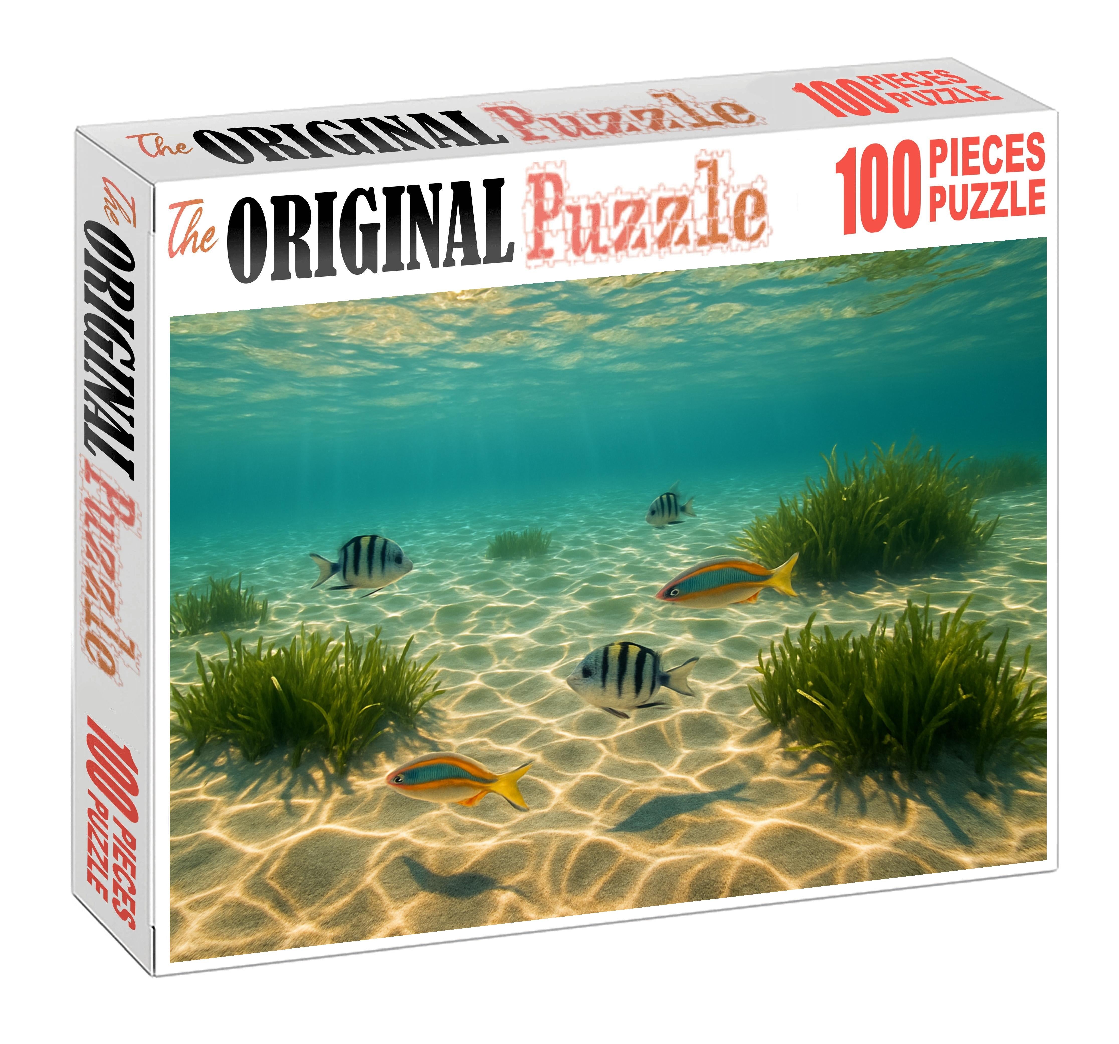Golden Sunlit Shoals Warm Shallow Waters Brimming With Life 200 Piece Puzzle