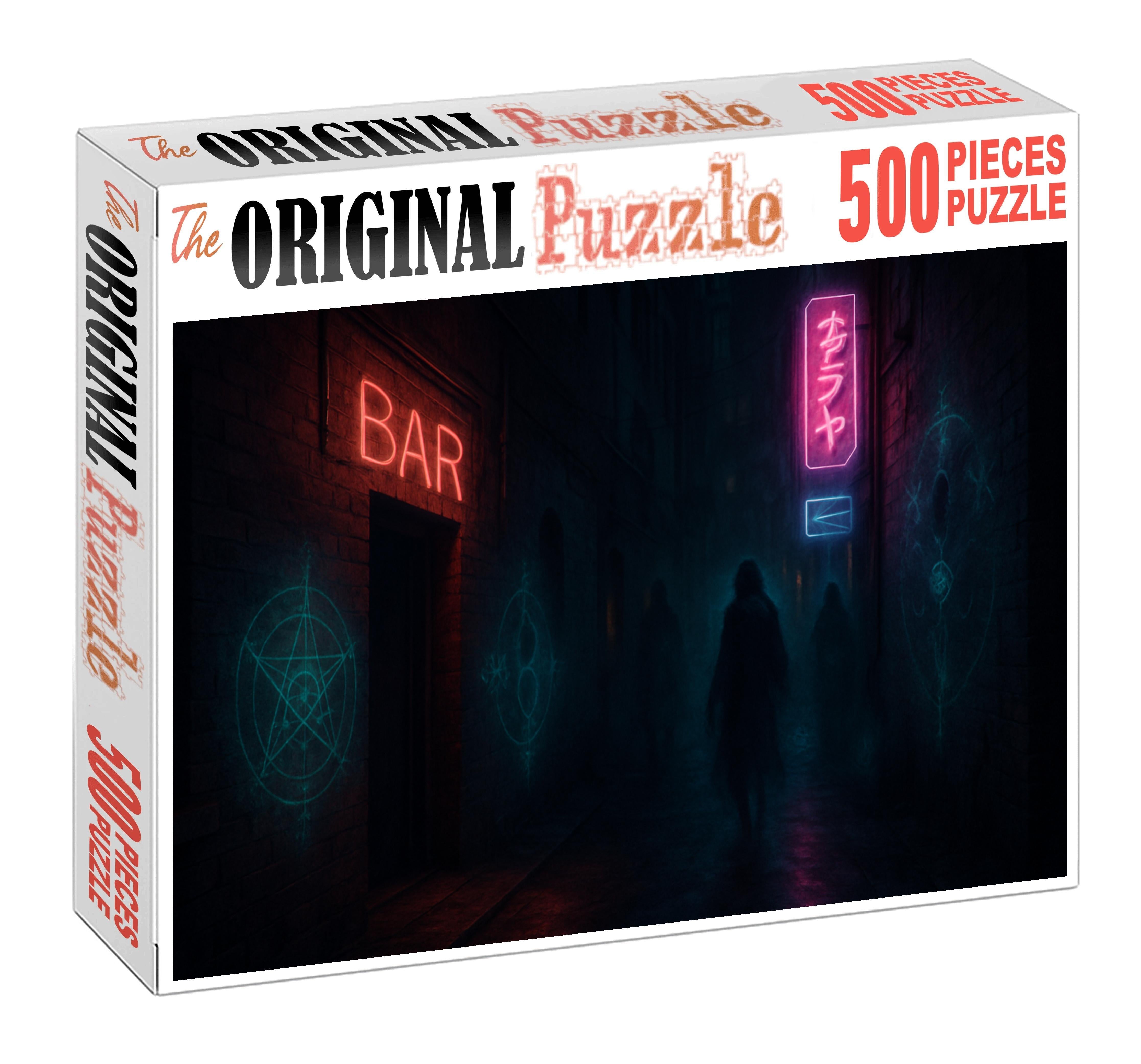 Post-urban Fantasy Streets Mystical Elements Meet Gritty City Life Custom Jigsaw Puzzle