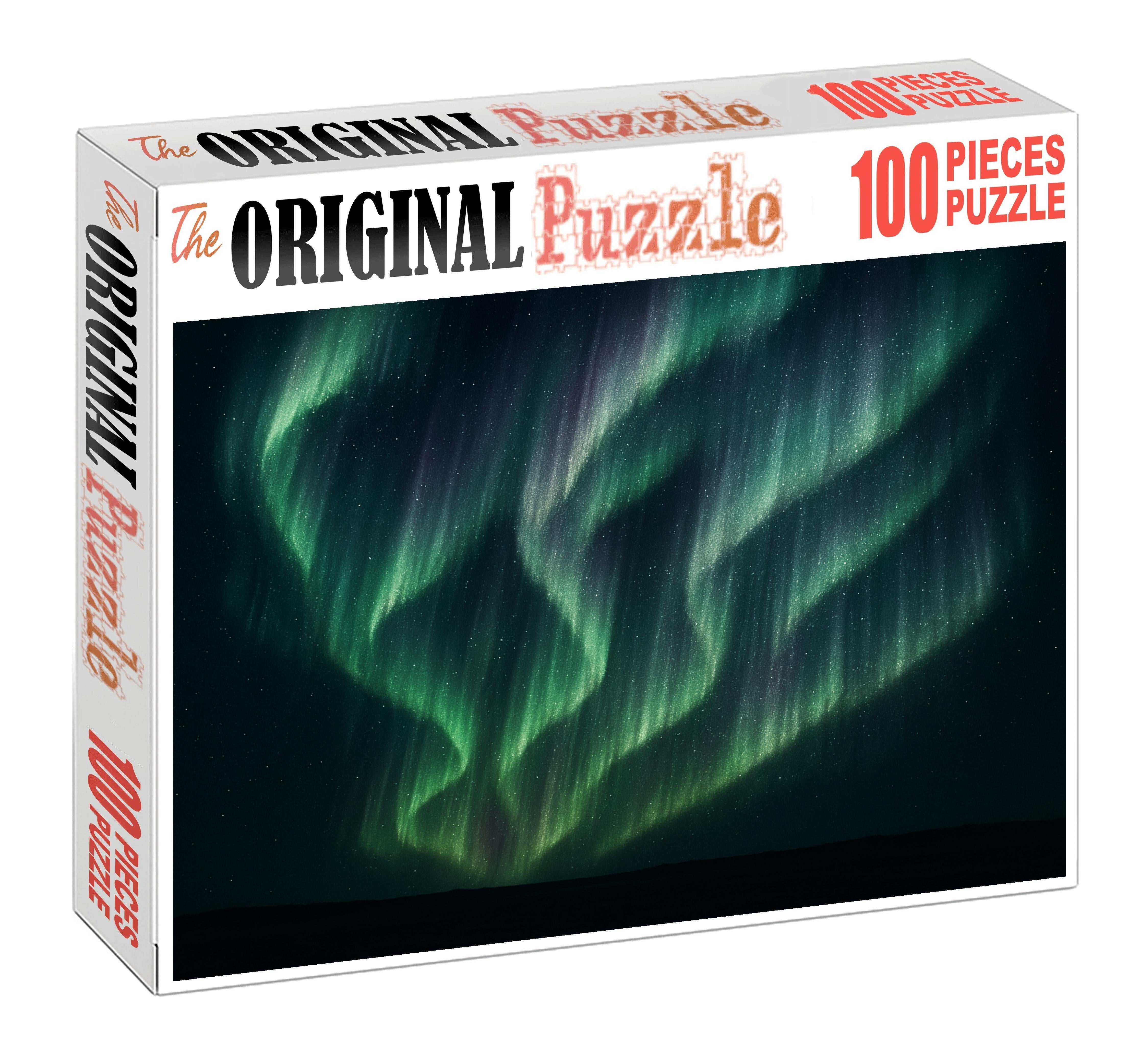 Radiant Auroral Cascade Custom Jigsaw Puzzle