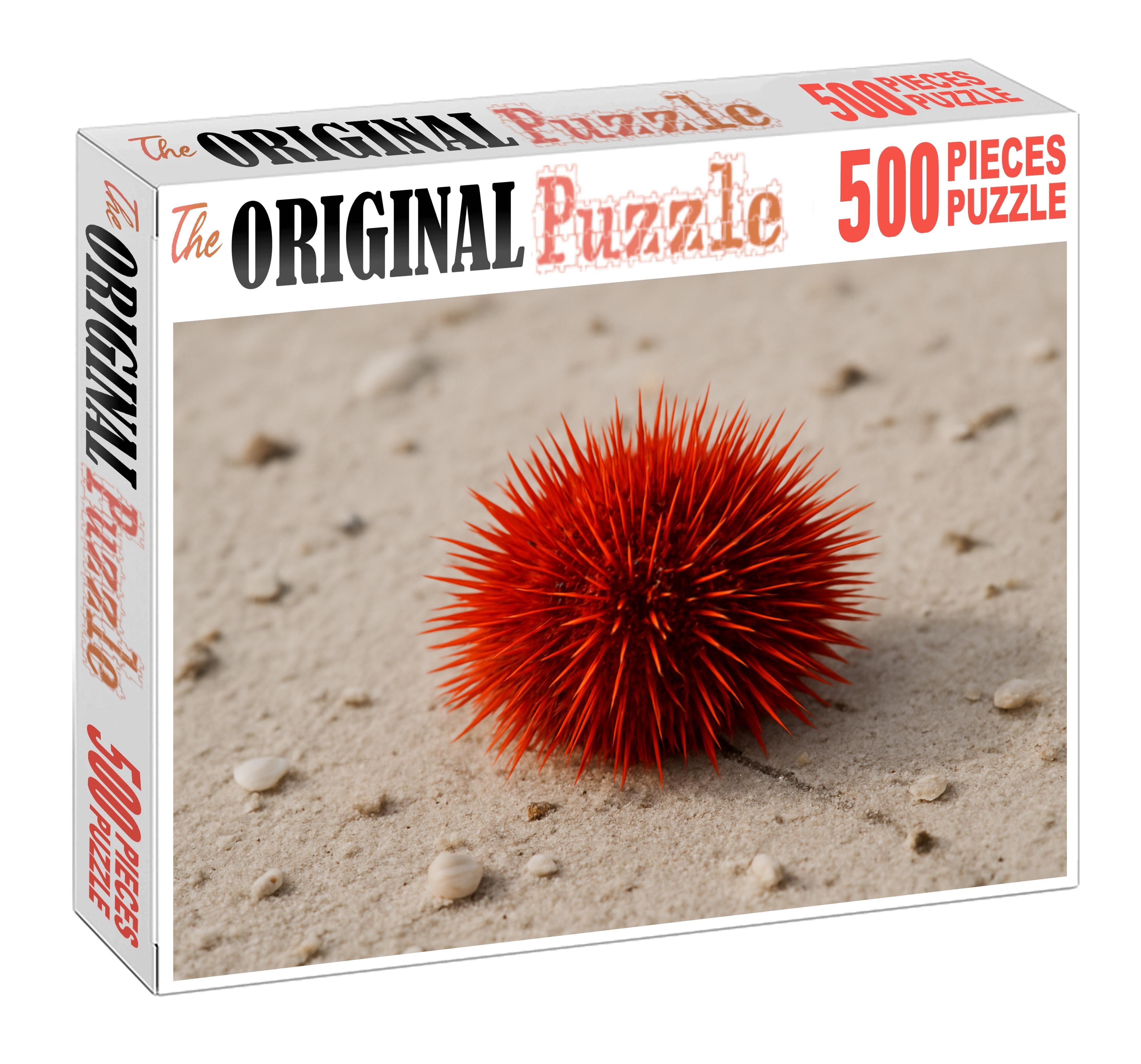 Crimson Spine Urchin Spiny Sentinel Of Sandy Slopes 200 Piece Puzzle