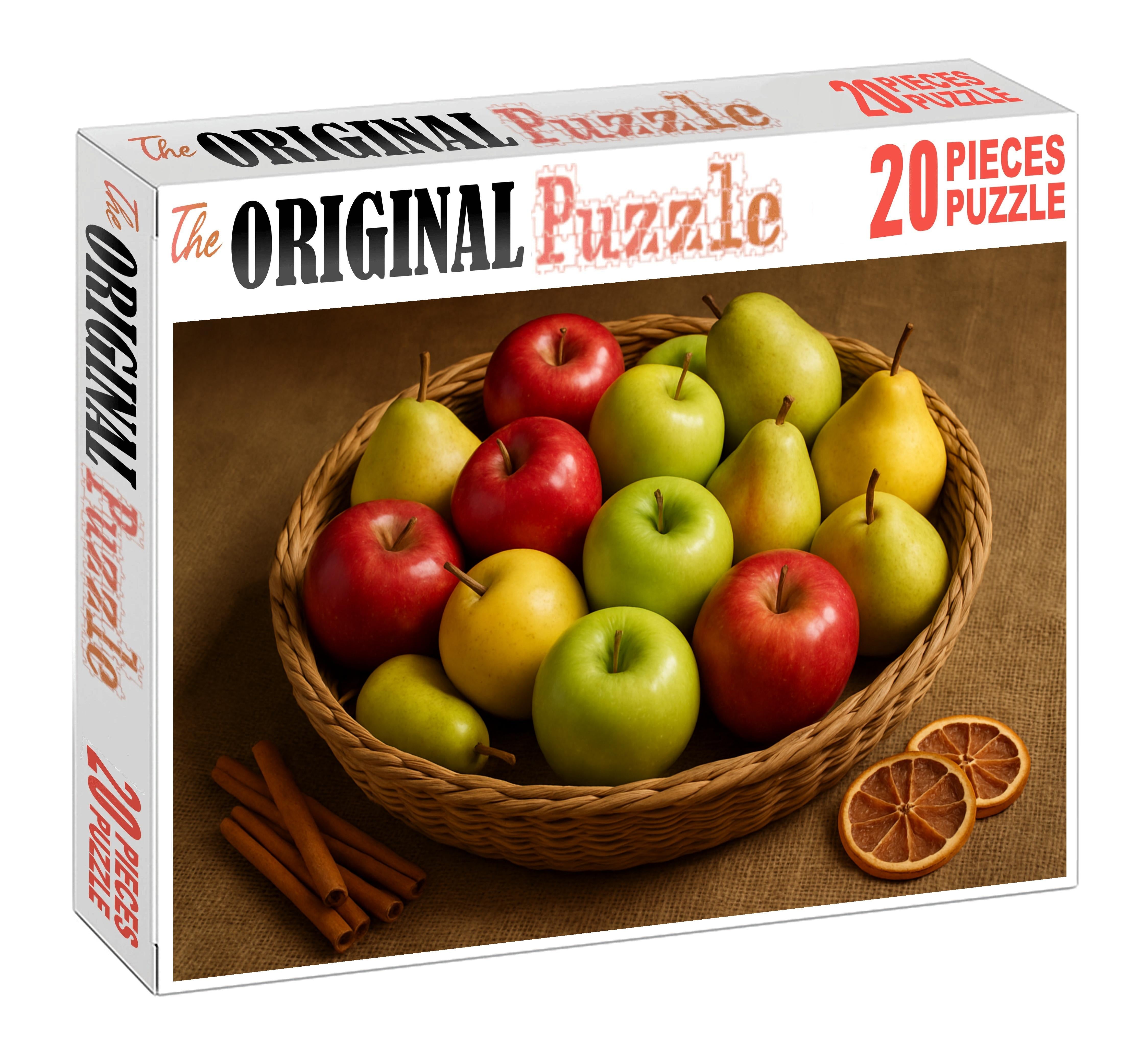 Autumn Orchard Harmony Apples And Pears With Rustic Charm 20 Piece Puzzle