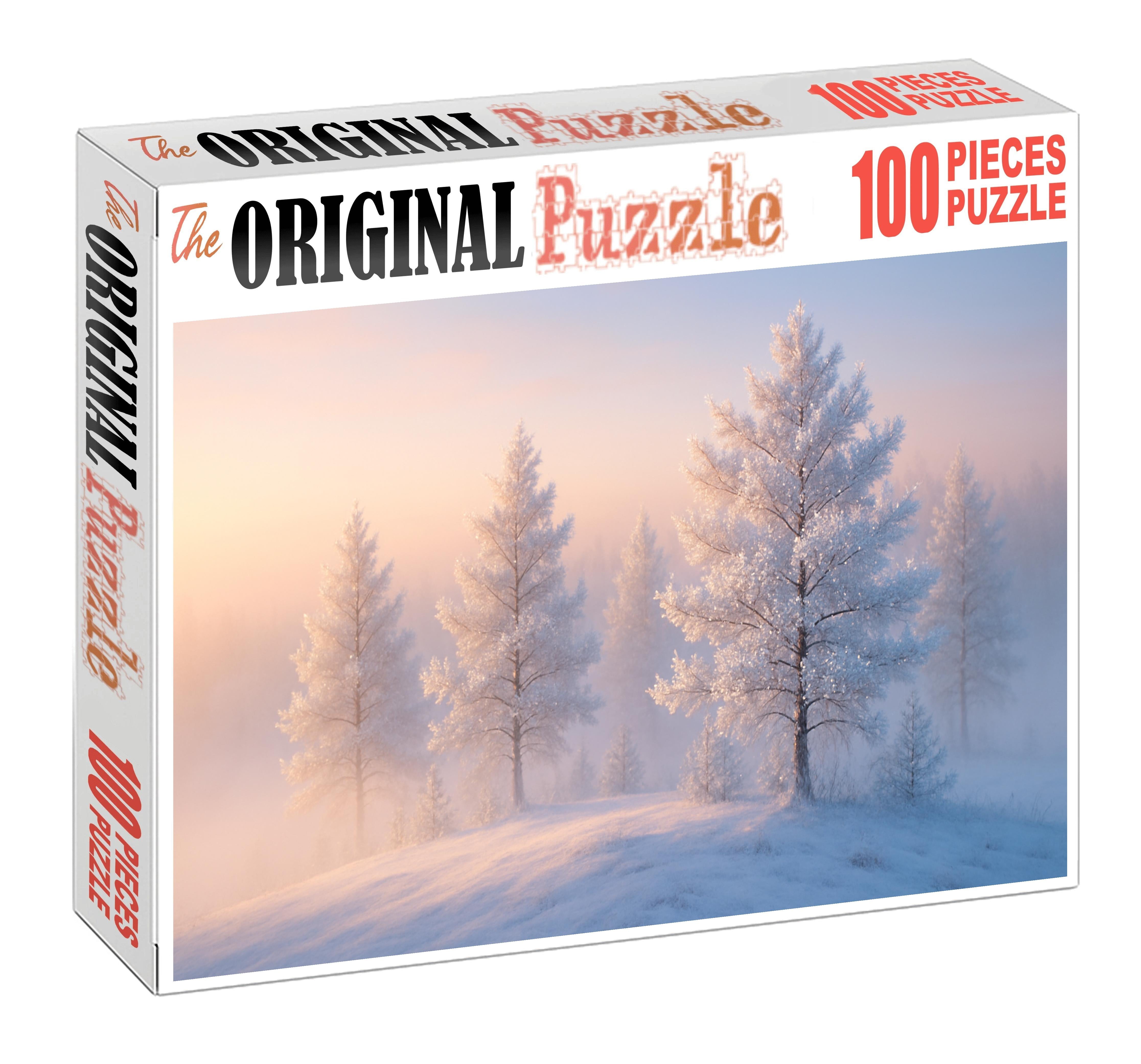 Frosted Winter Pine Knoll 100 Piece Puzzle