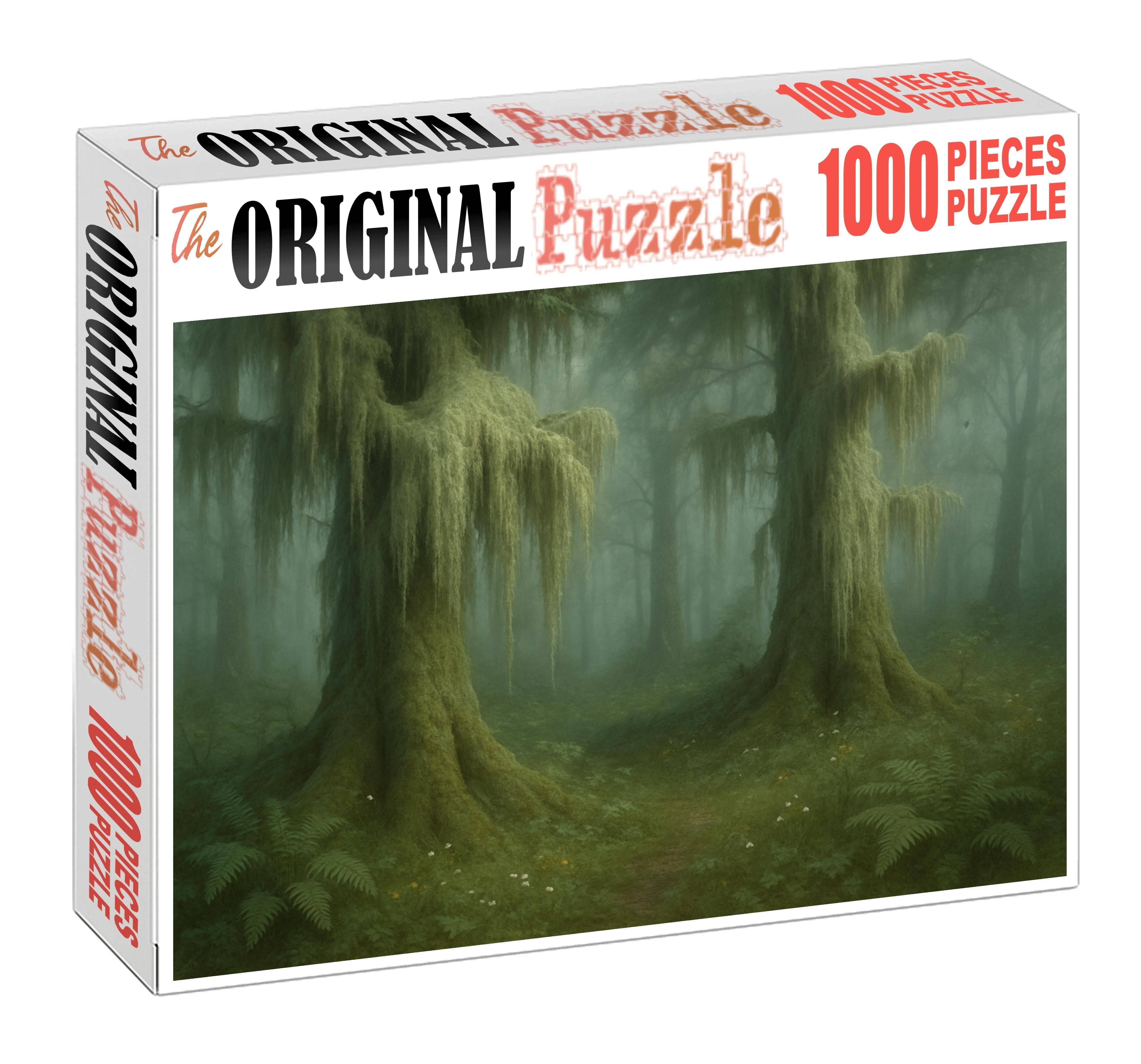 Silver Mosswood Veil Unique Puzzle Design