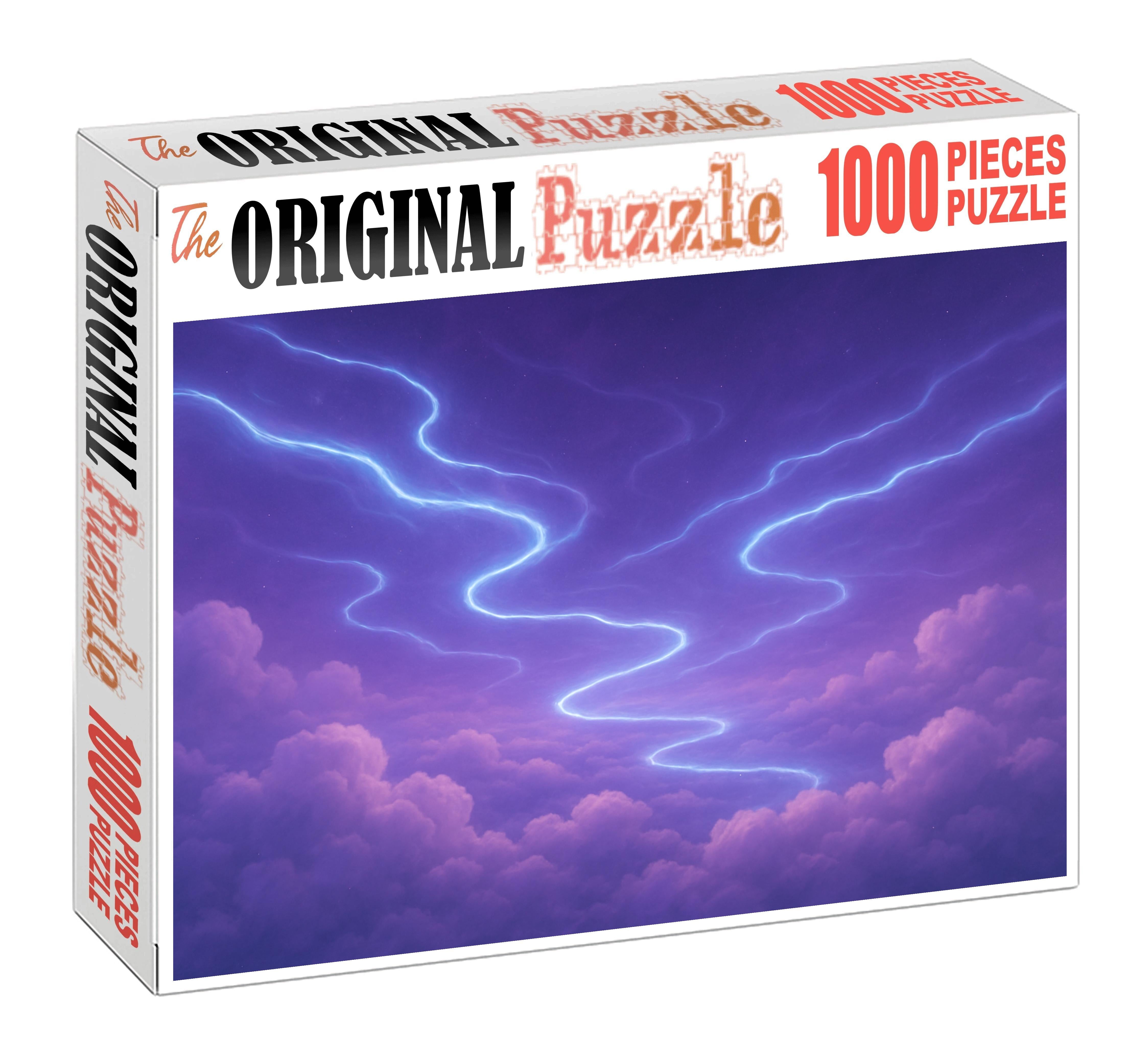 Veins Of The Sky Luminescent Rivers Flowing Through Twilight Clouds Custom Jigsaw Puzzle