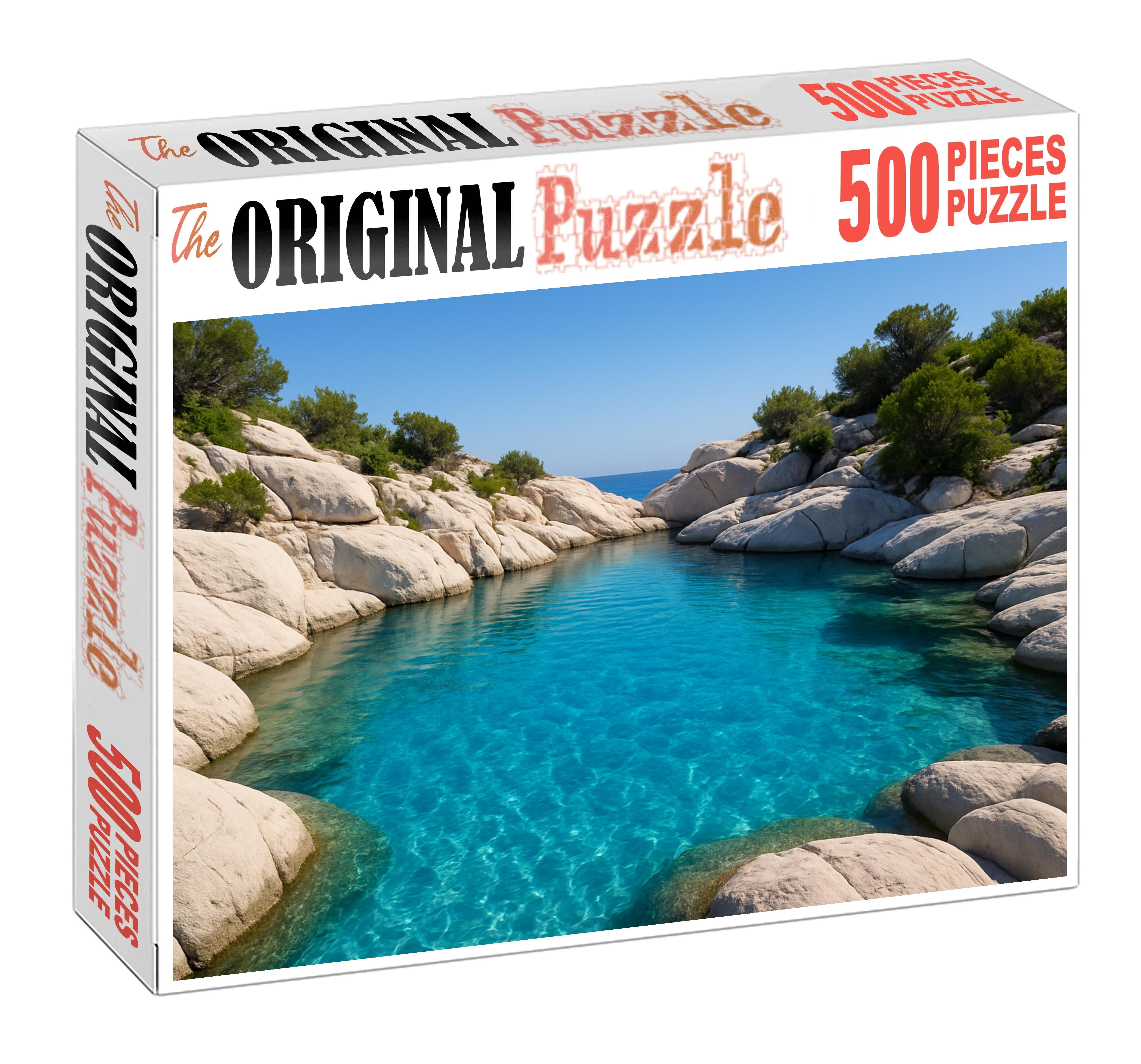 Sapphire Lagoon Retreat Large Format Puzzle