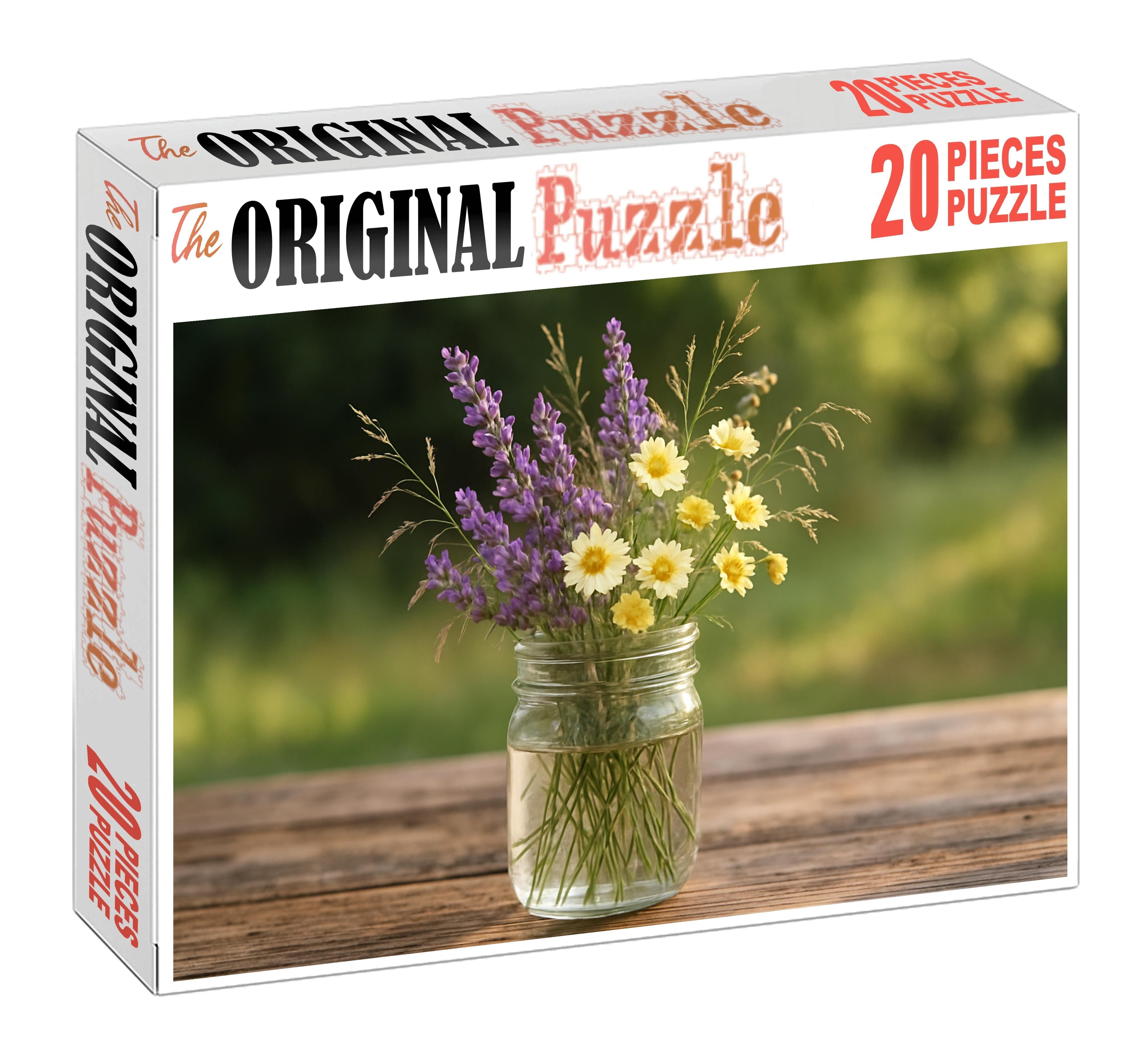 Meadow Breeze Cluster Loose Wildflowers In A Mason Jar Family Puzzles