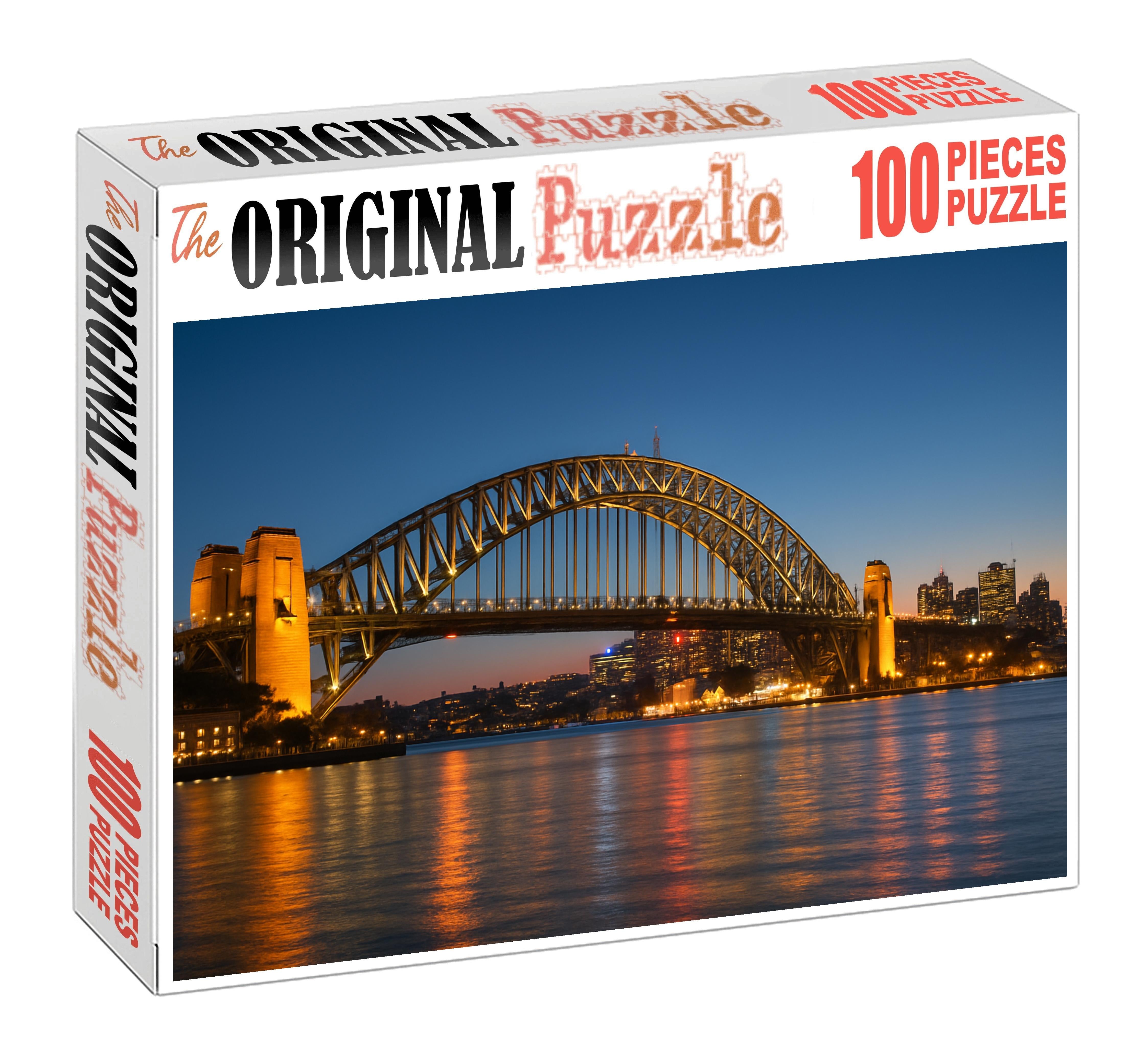 The Sydney Harbour Bridge Arching Over Sydney Australia Recognized By 8312 Worldwide As A Marvel Of Engineering And Urban Connection 20 Piece Puzzle