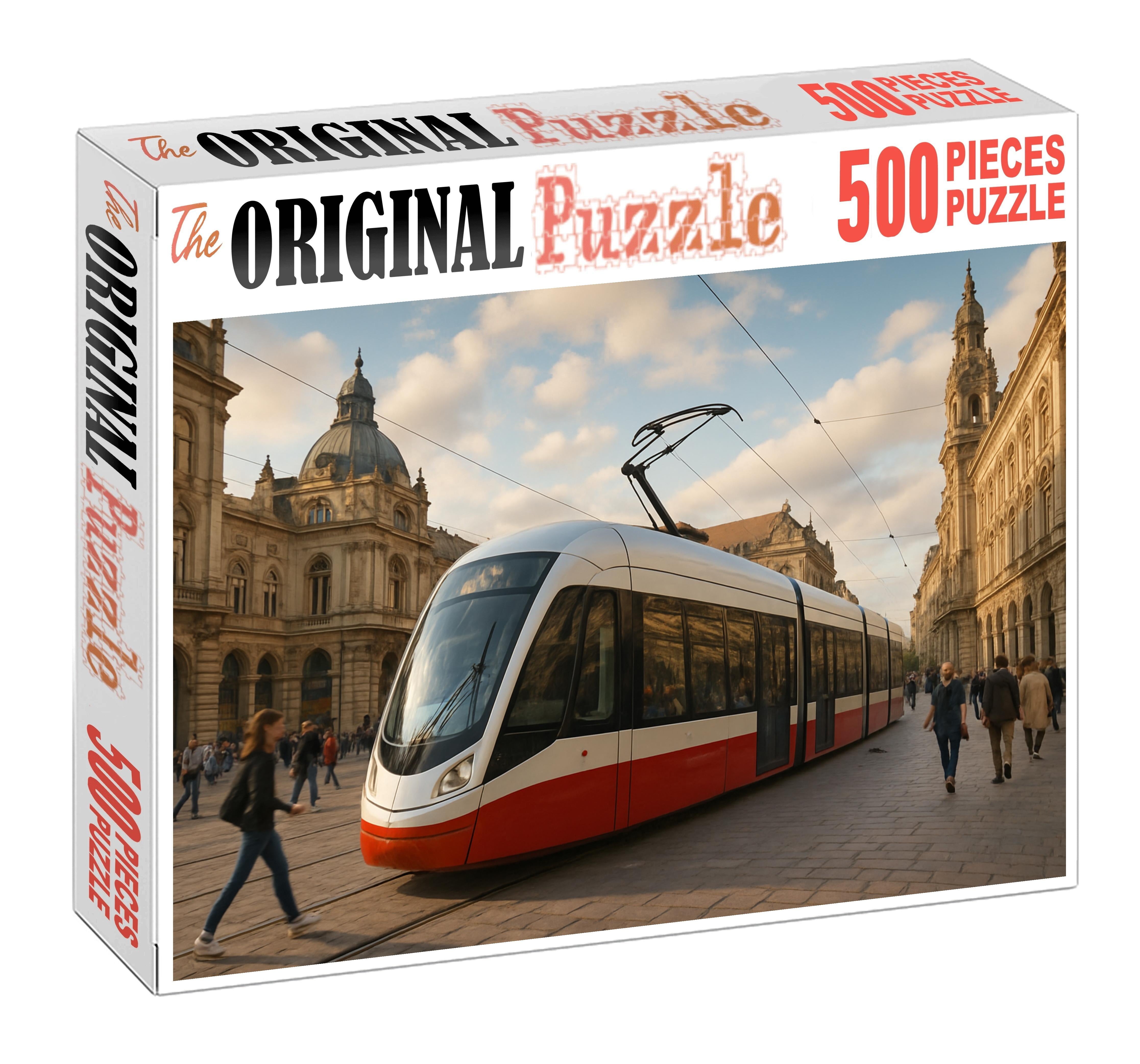 Compressed-air Urban Tram Puzzle For Kids