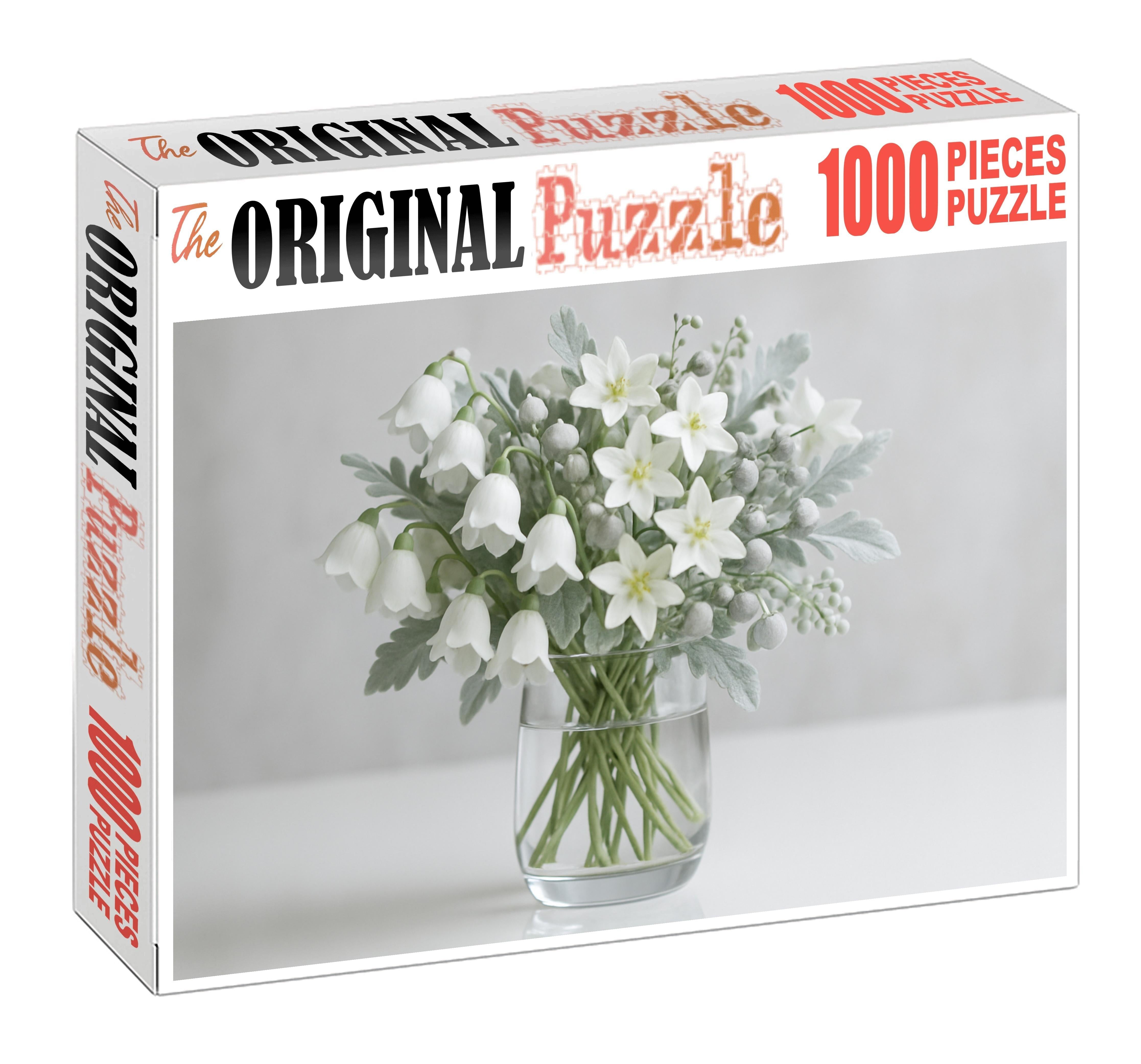 Winter Frost Vase Icy Whites With Silver-toned Accents Family Puzzles