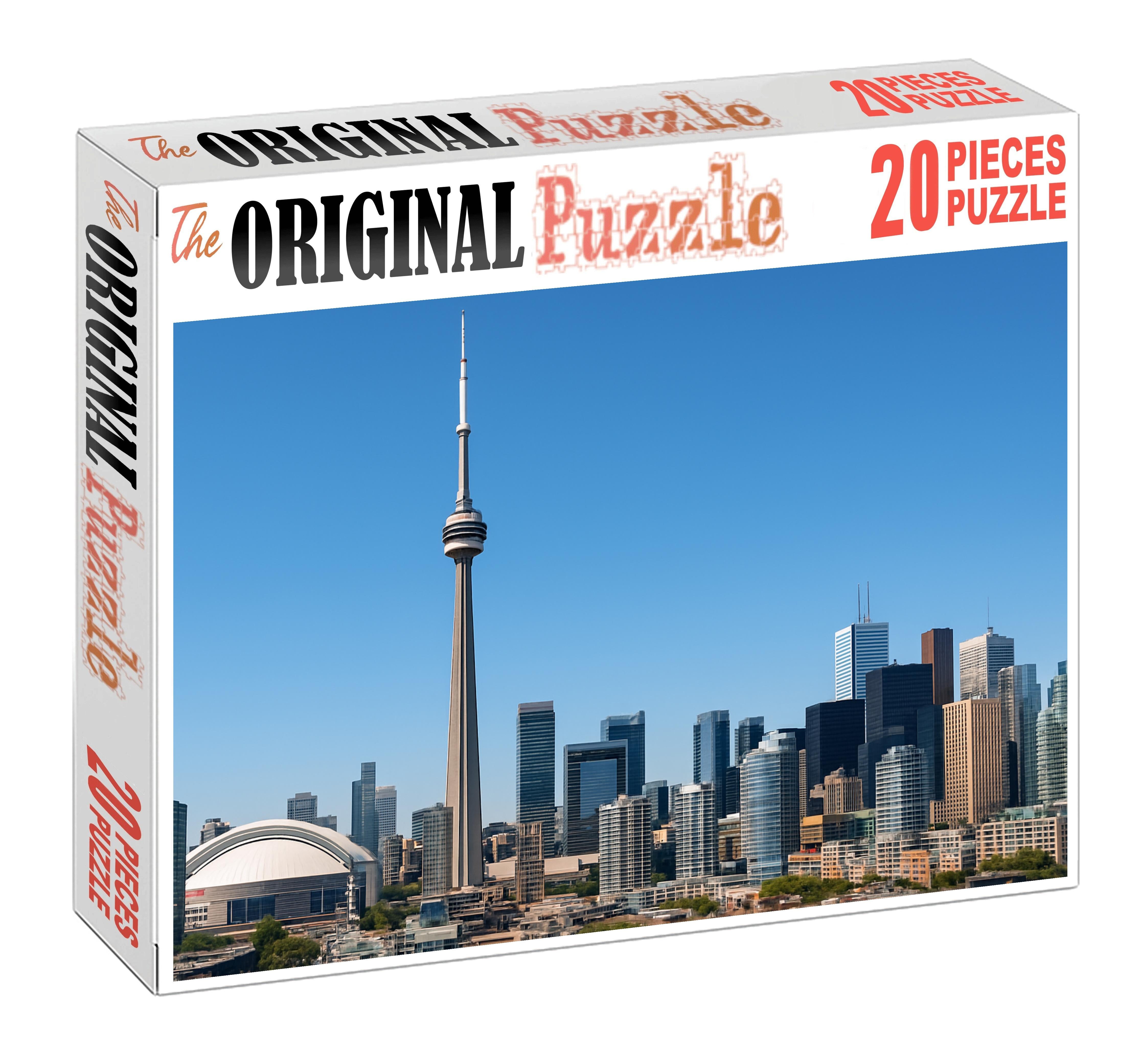Cn Tower Rising In Toronto Canada Recognized By 6788 Worldwide As A Beacon Of Architectural Innovation And Panoramic Urban Vistas Easy Puzzles
