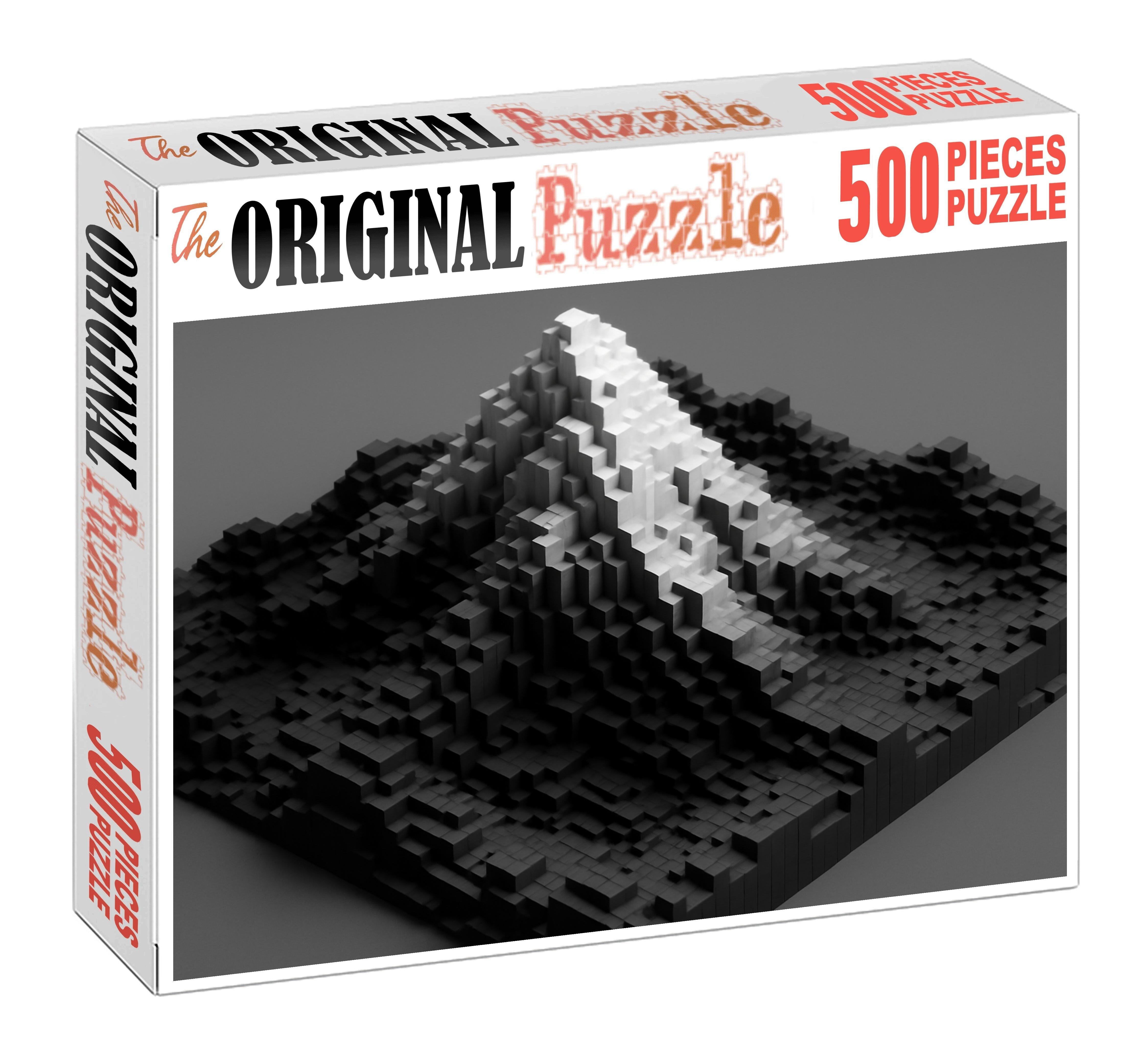High-contrast Digital Terrain Model 500 Piece Puzzle