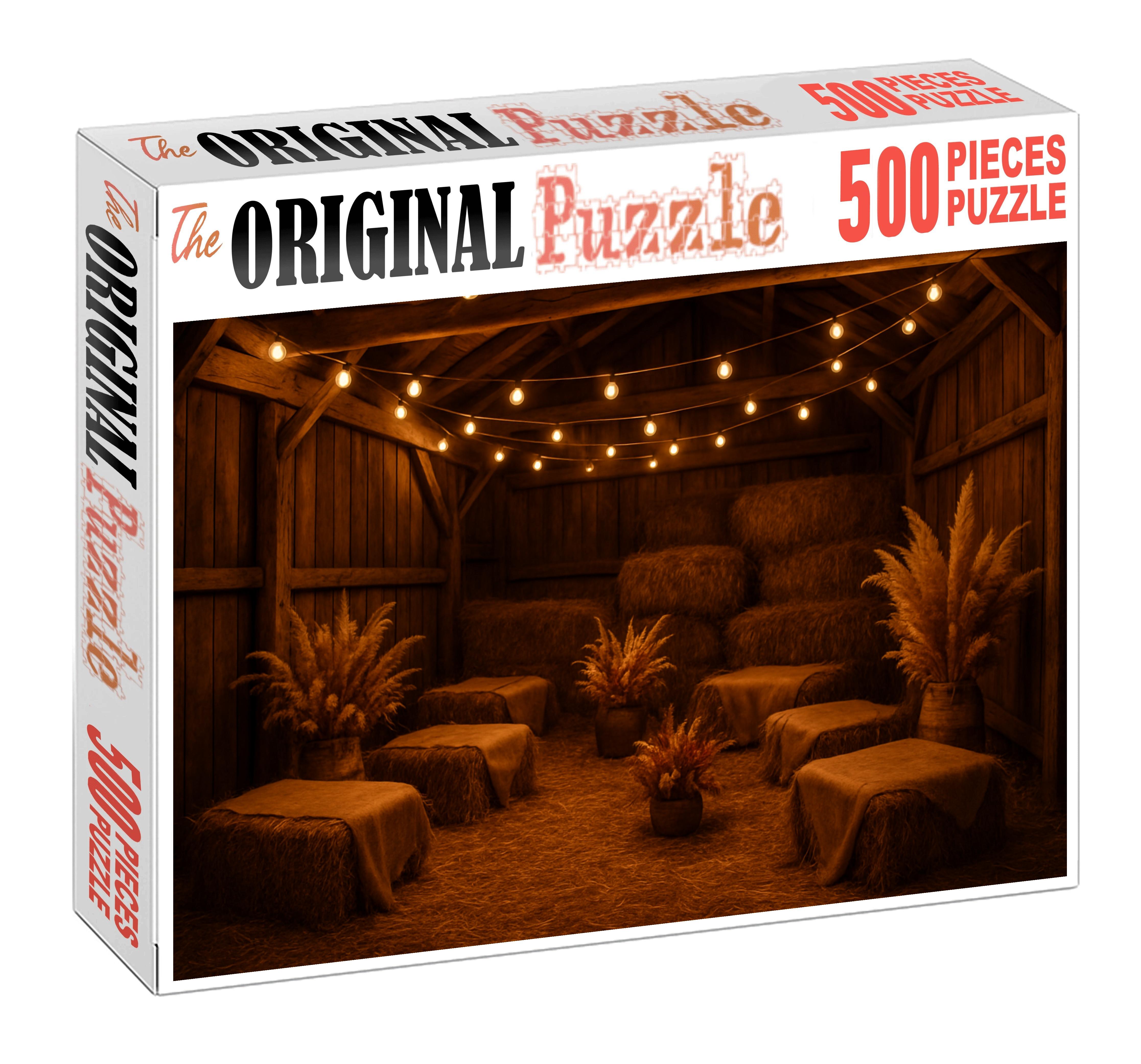 Amber Hayloft Celebration Twine Lights And Rustic Elegance Puzzle Fun