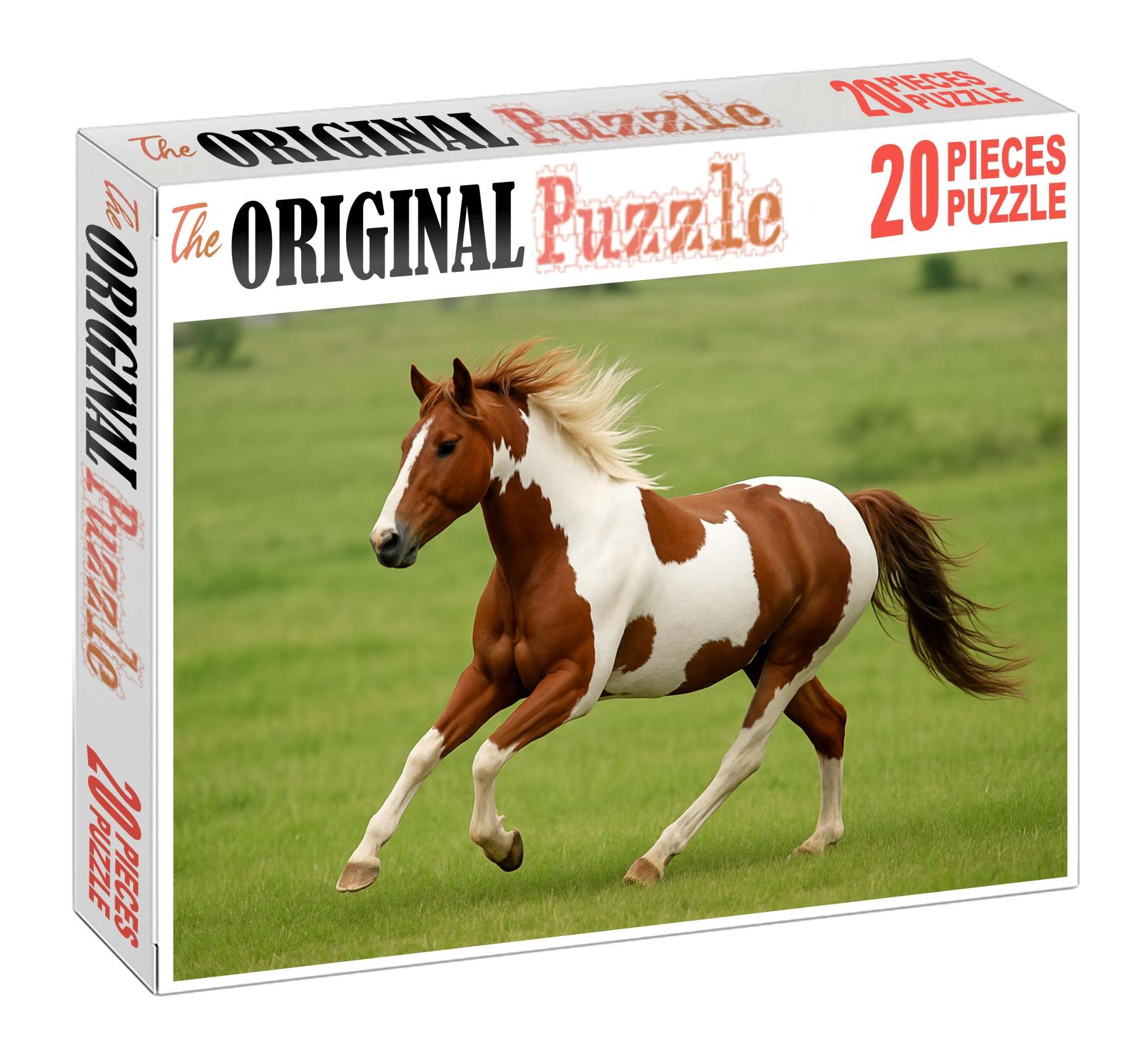 Maple Grove Pinto Gelding Vibrant Tobiano With Dynamic Energy Puzzle Collection