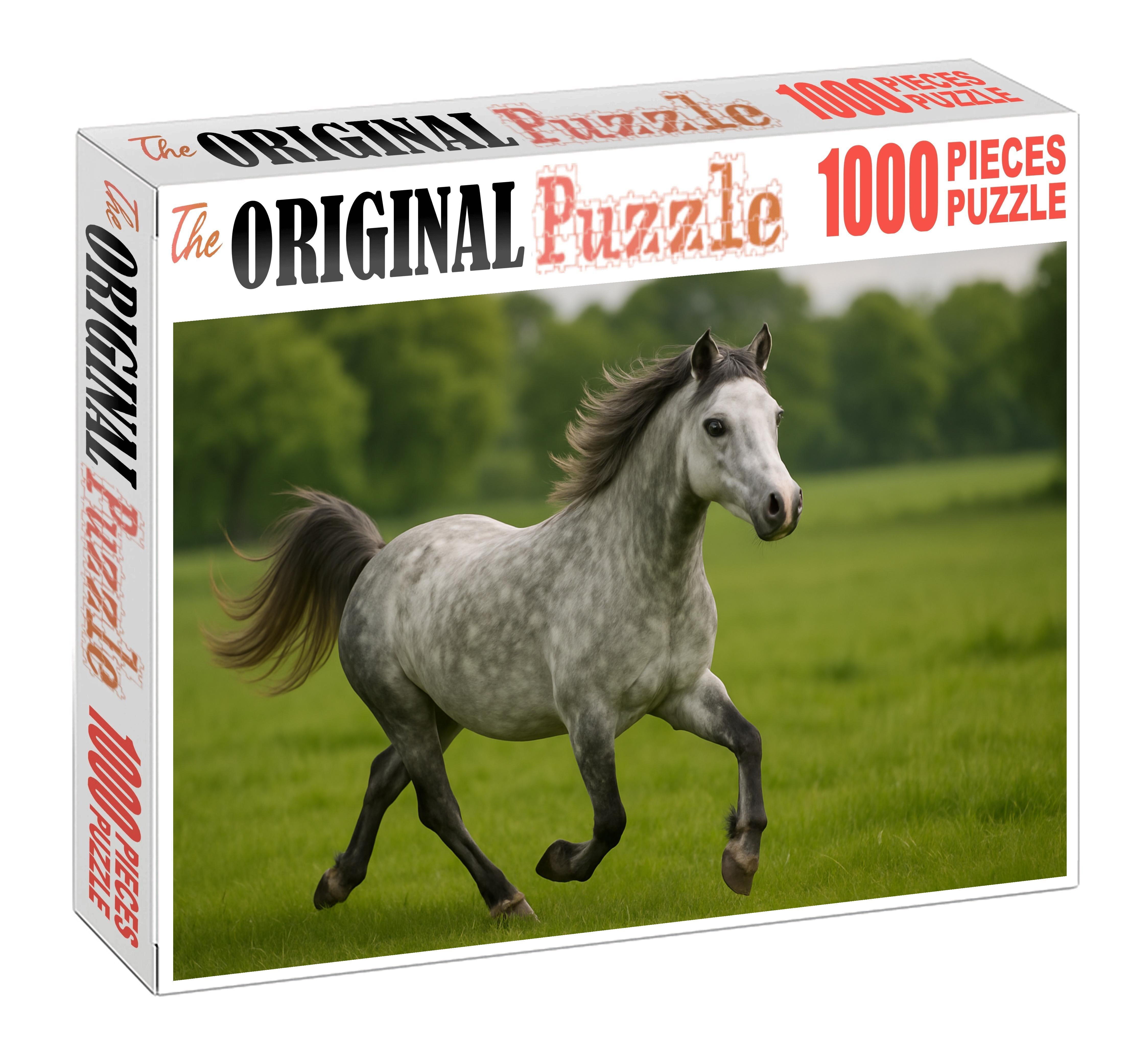 Silver Lining Welsh Pony Dapple Gray Mare With Playful Disposition Large Format Puzzle