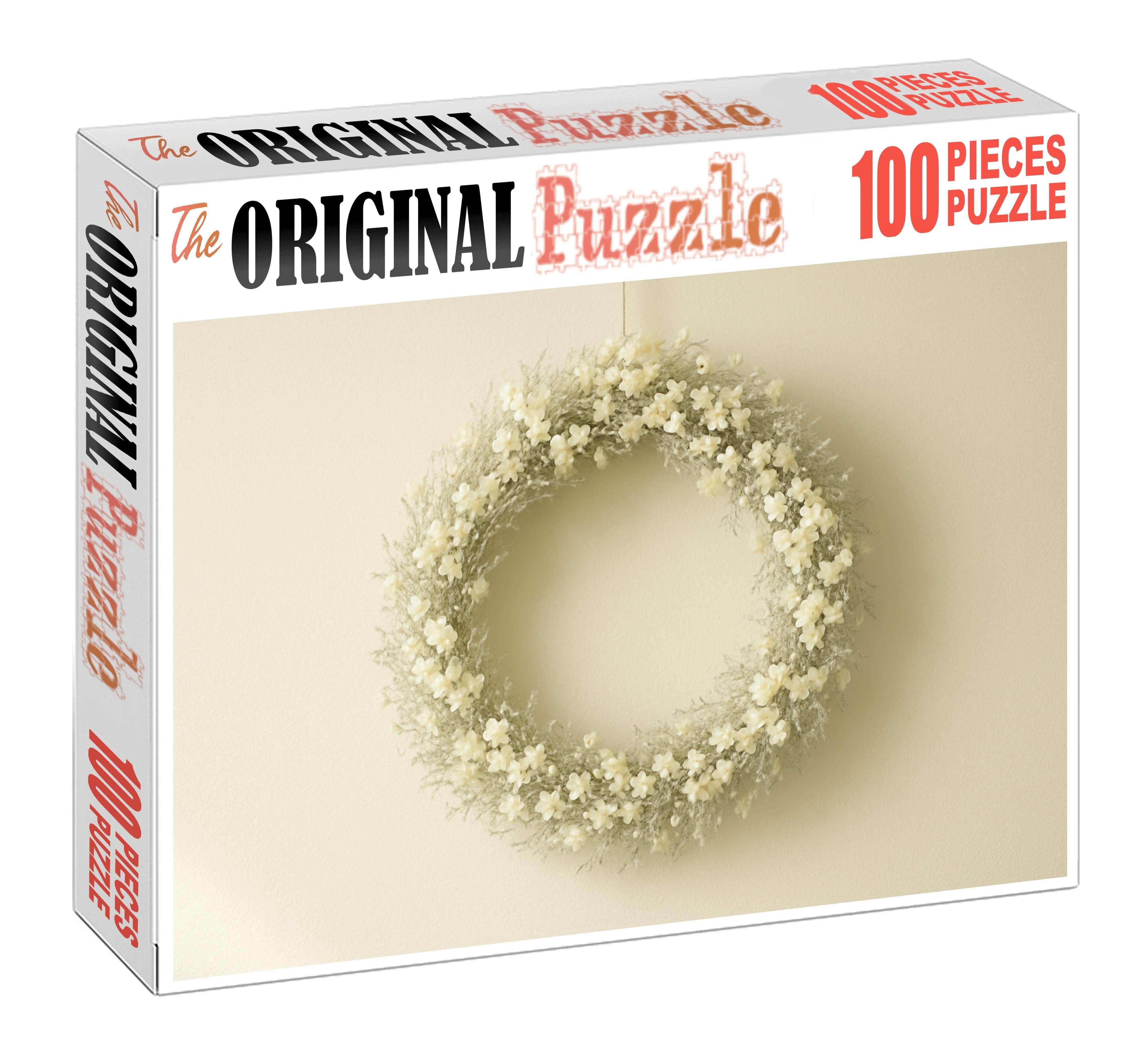 Ivory Lace Wreath Elegant Whites With Lacy Foliage Family Puzzles