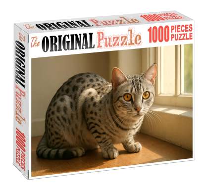 Silver Ripple Shimmering Silver-spotted Shorthaired With Curious Nature 200 Piece Puzzle