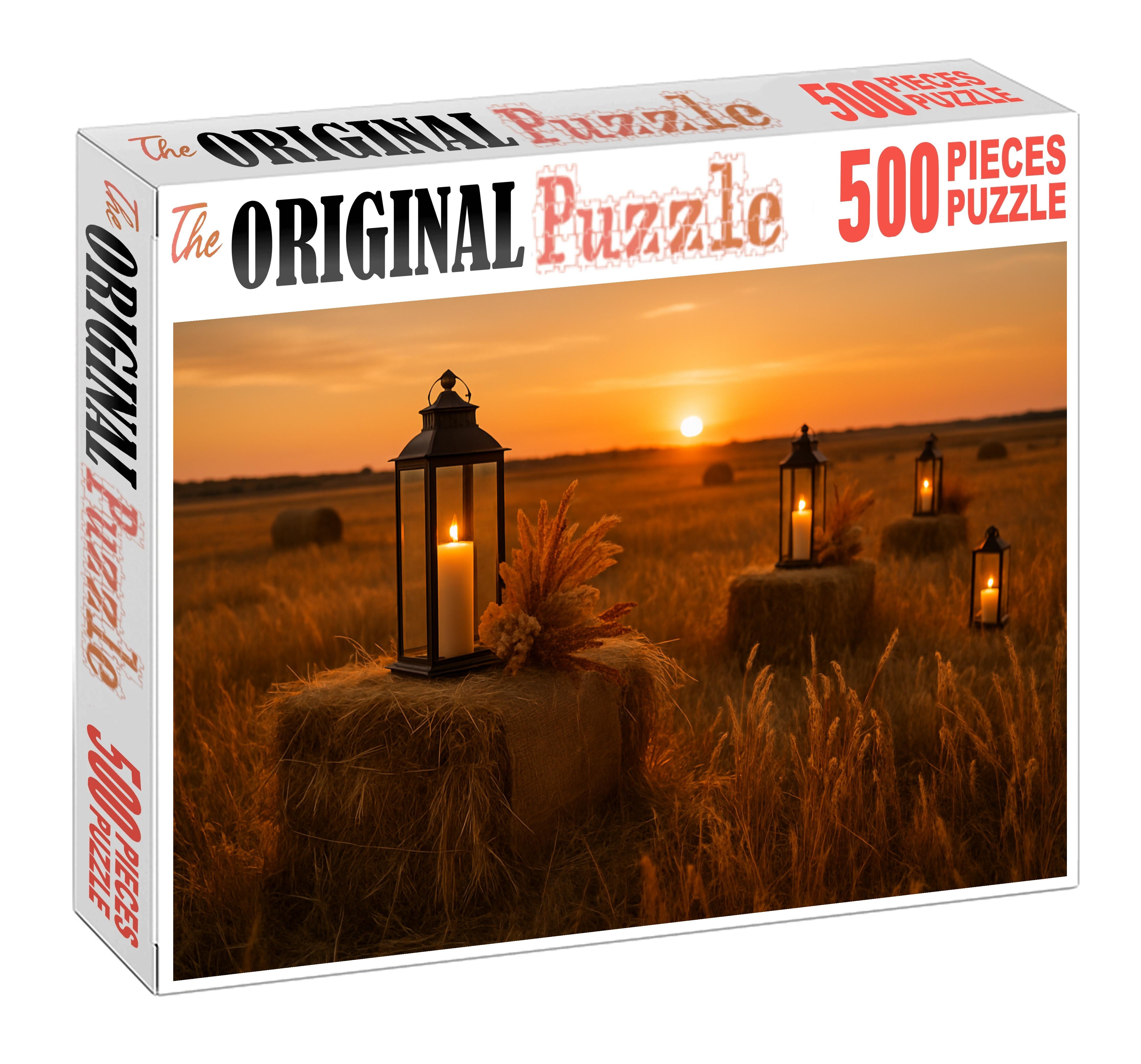Golden Field Twilight Premium Puzzle Pieces