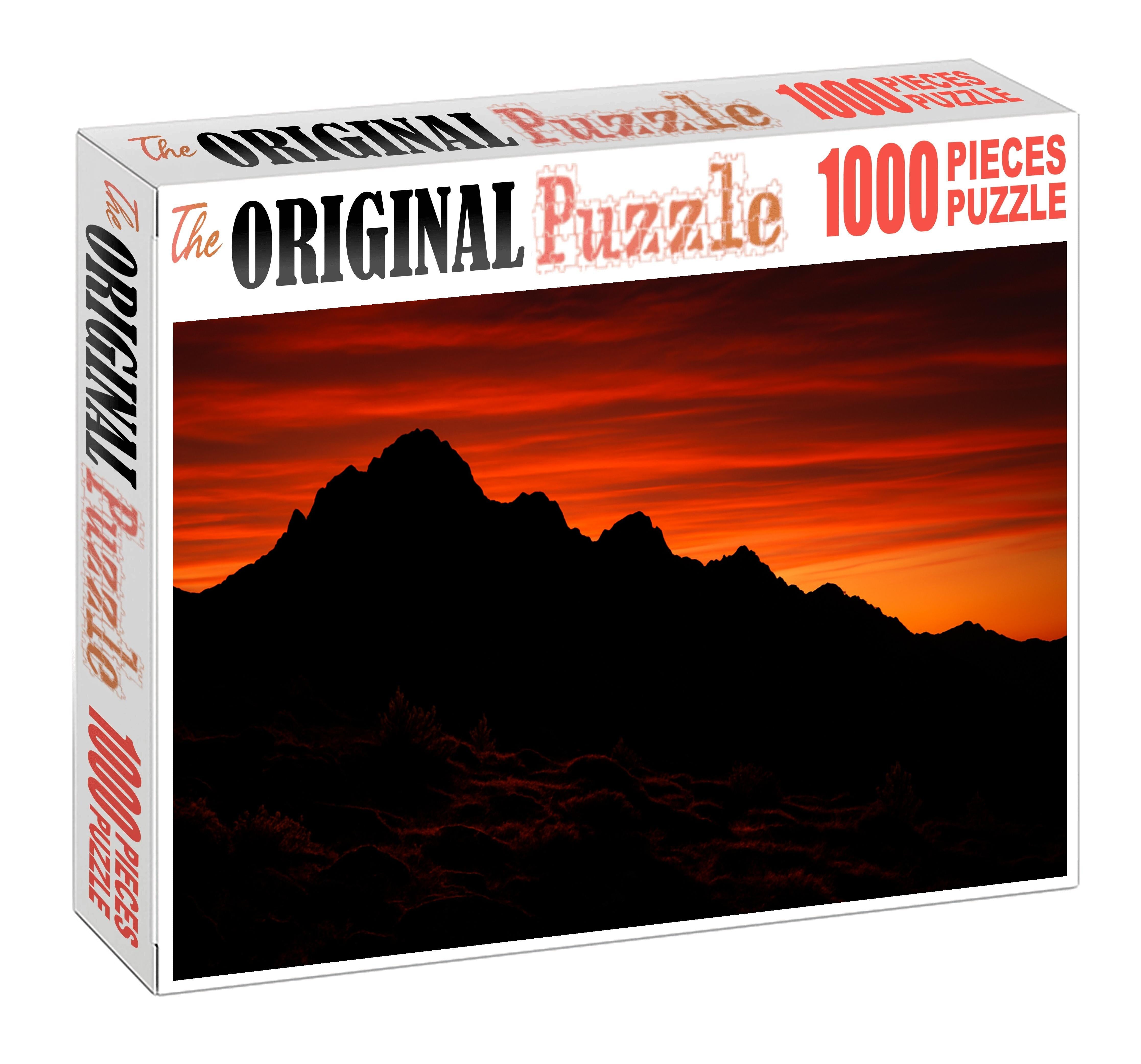 Crimson Dusk Ridge 100 Piece Puzzle