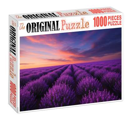 Lavender Field Twilight Glow 1000 Piece Puzzle