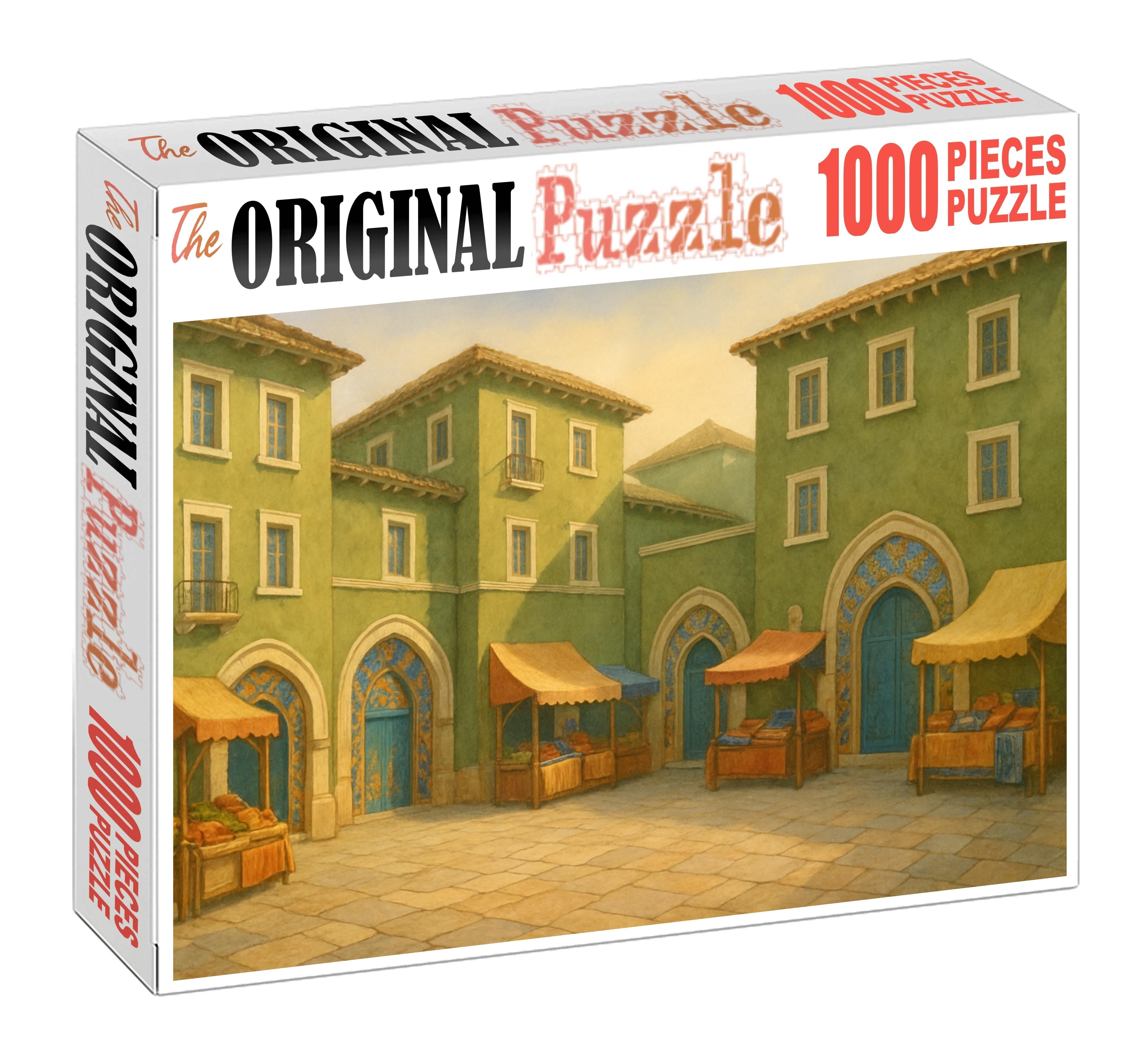 Olive Market Square 300 Piece Puzzle