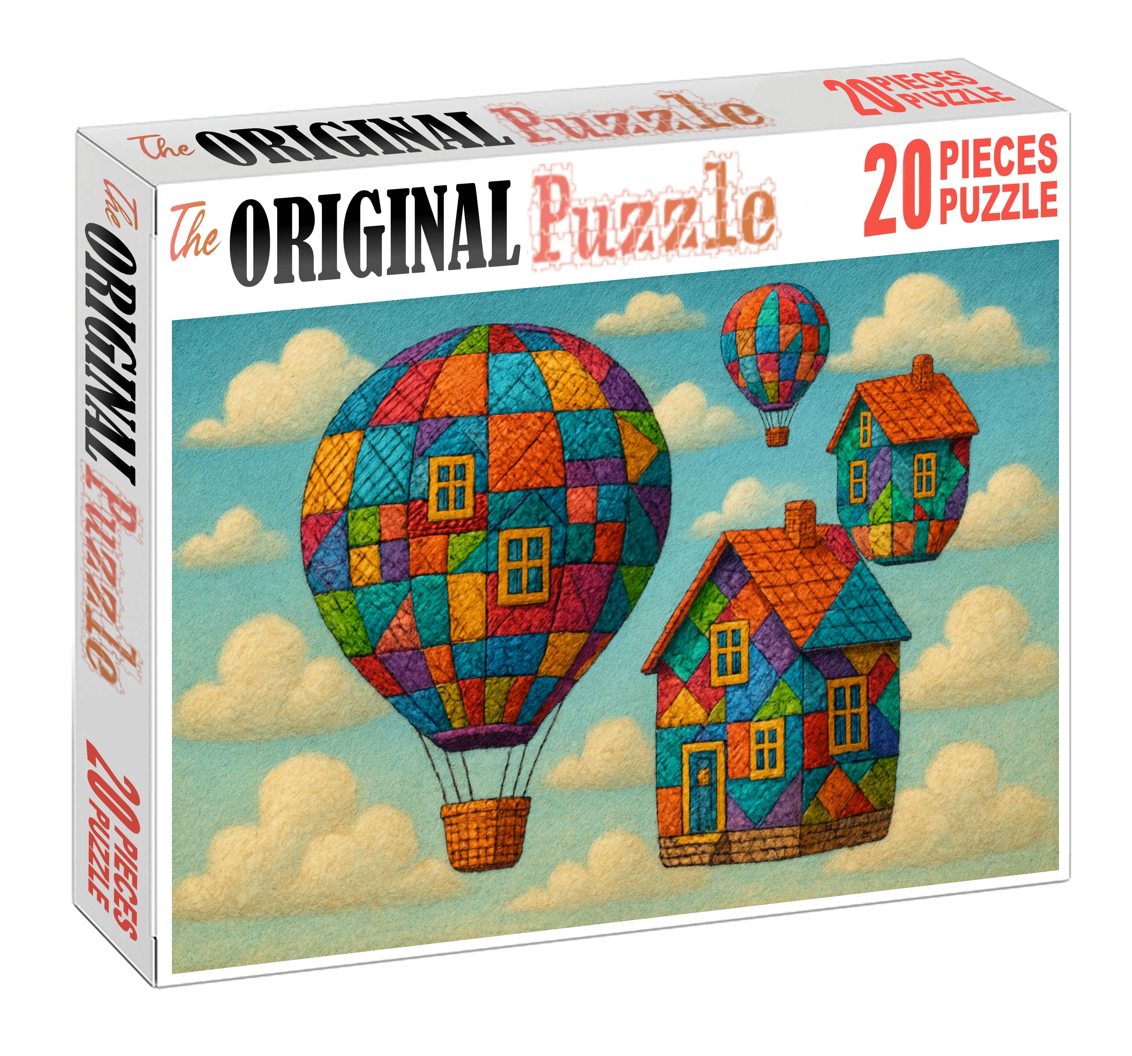 Patchwork Balloon Village 50 Piece Puzzle