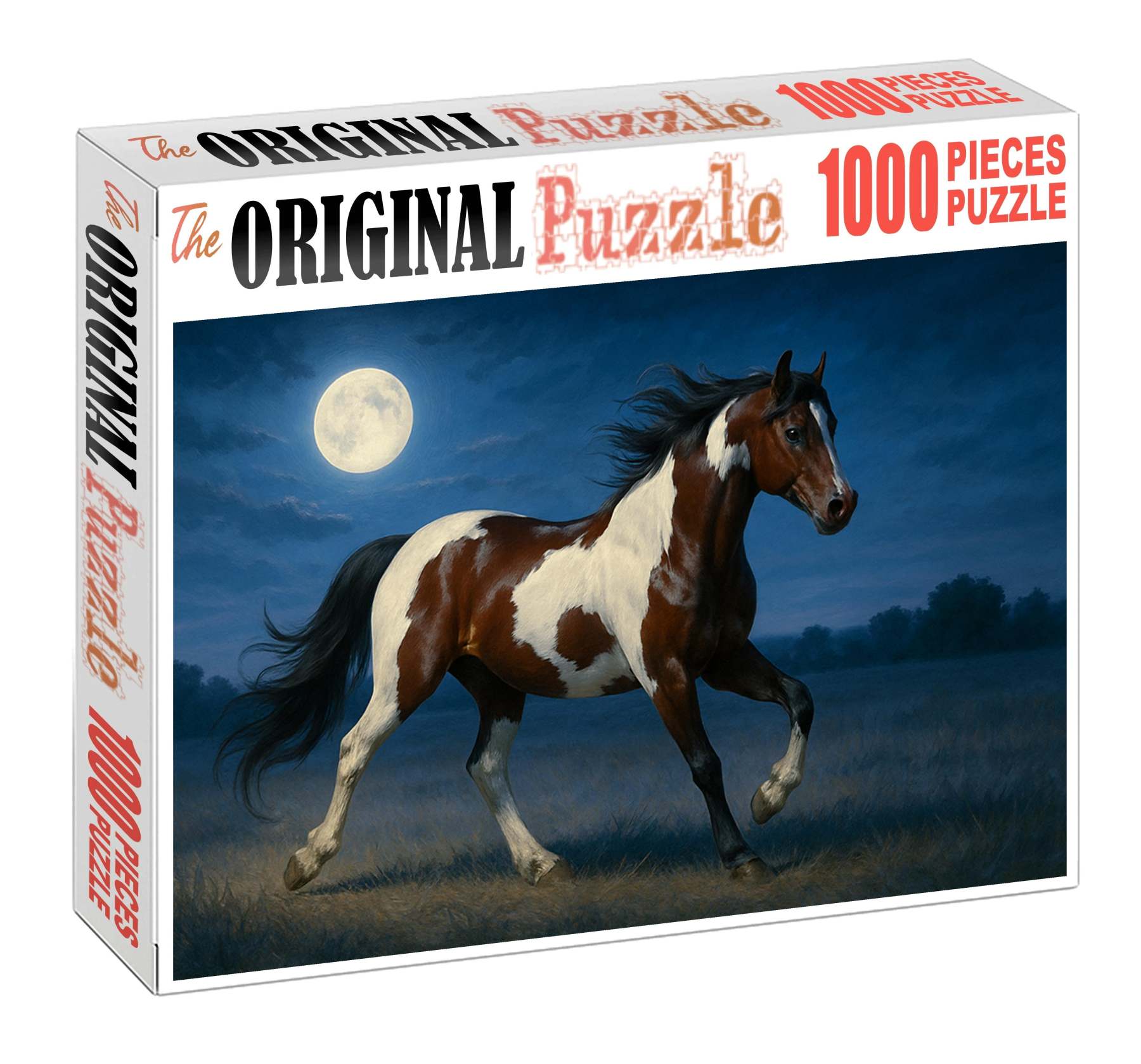 Twilight Dancer Moonlight Bay Pinto Mare With Spirited Energy Puzzle For Kids