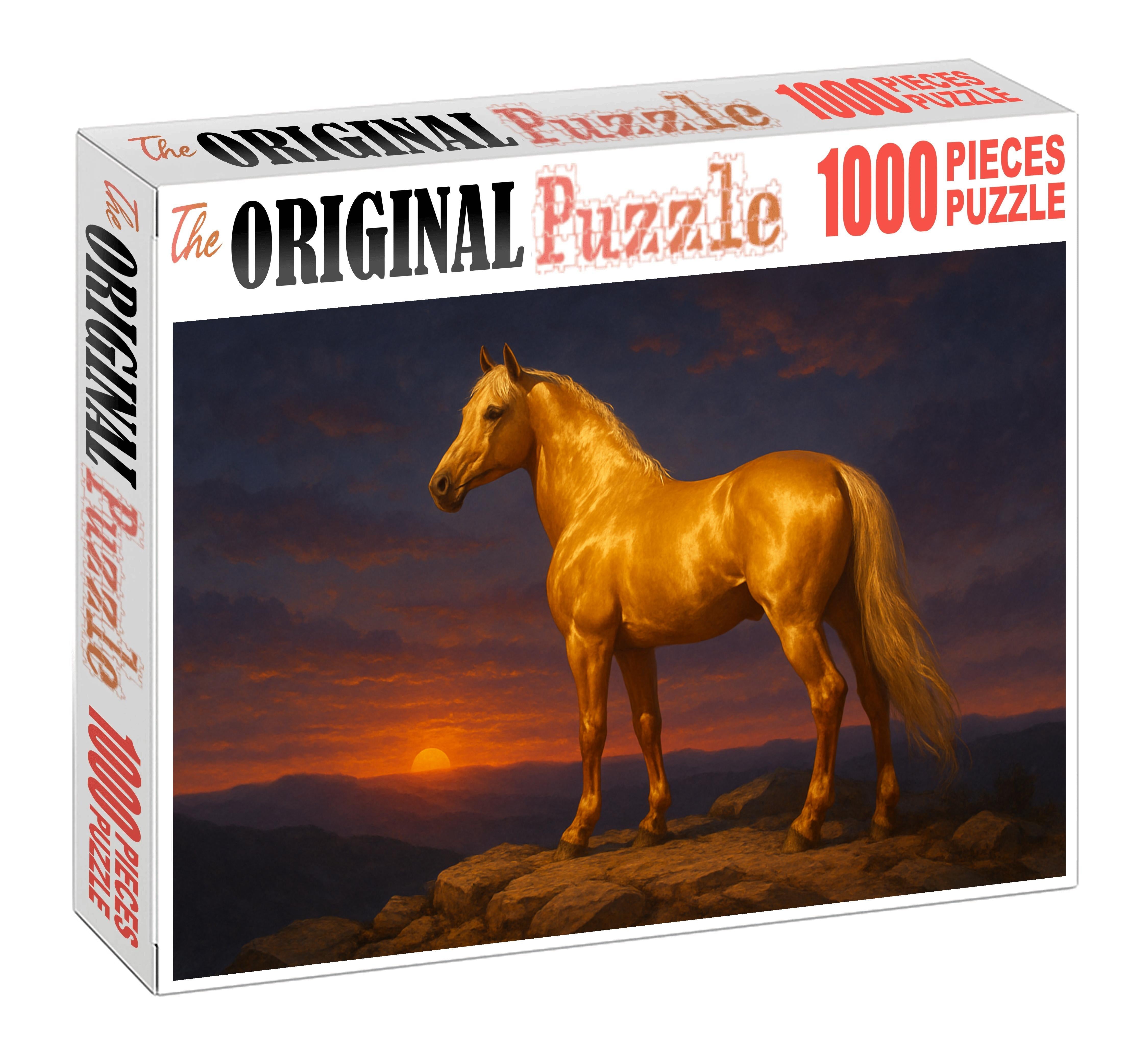 Amber Dusk Endurance Lean Golden Palomino Gelding With Resilient Spirit 200 Piece Puzzle