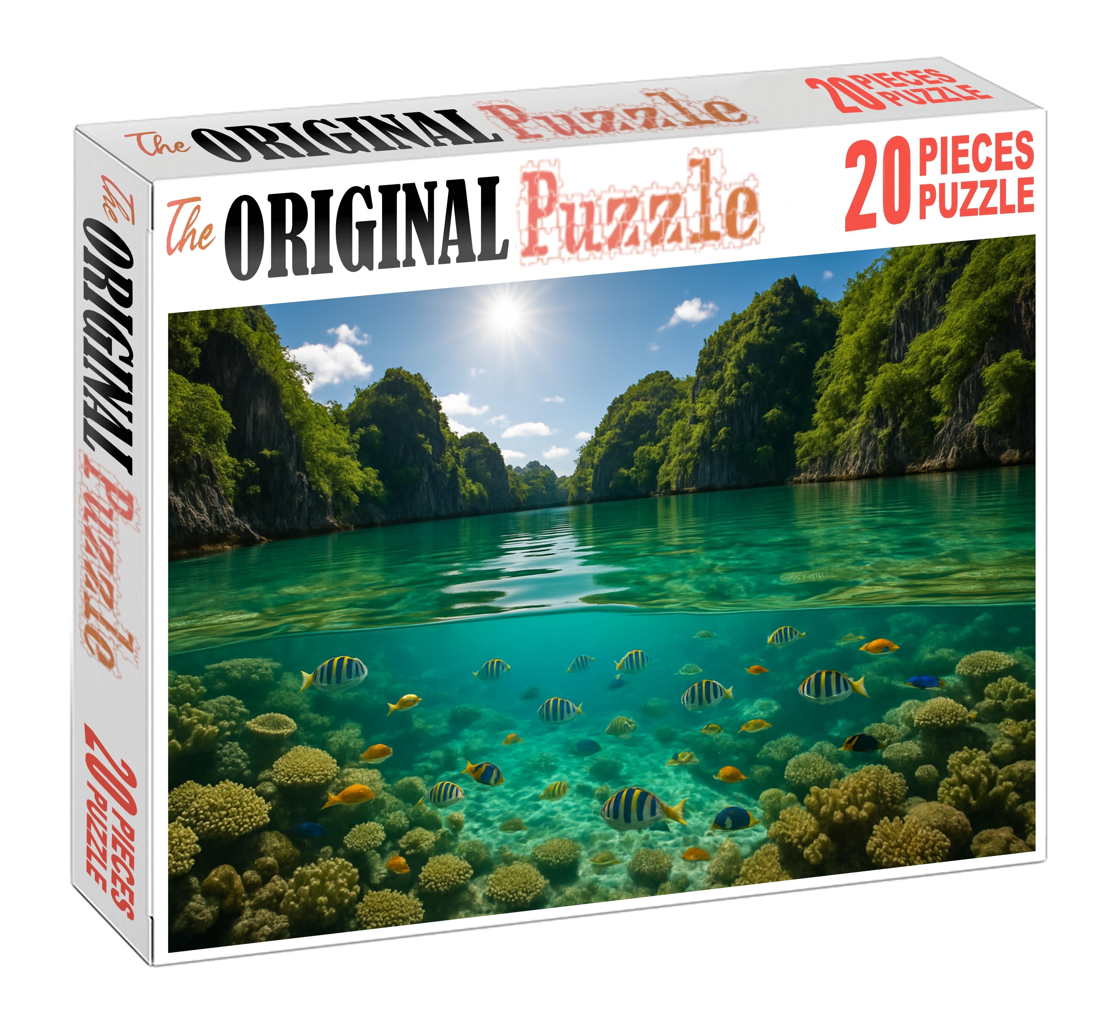 Emerald Lagoon Oasis Custom Jigsaw Puzzle