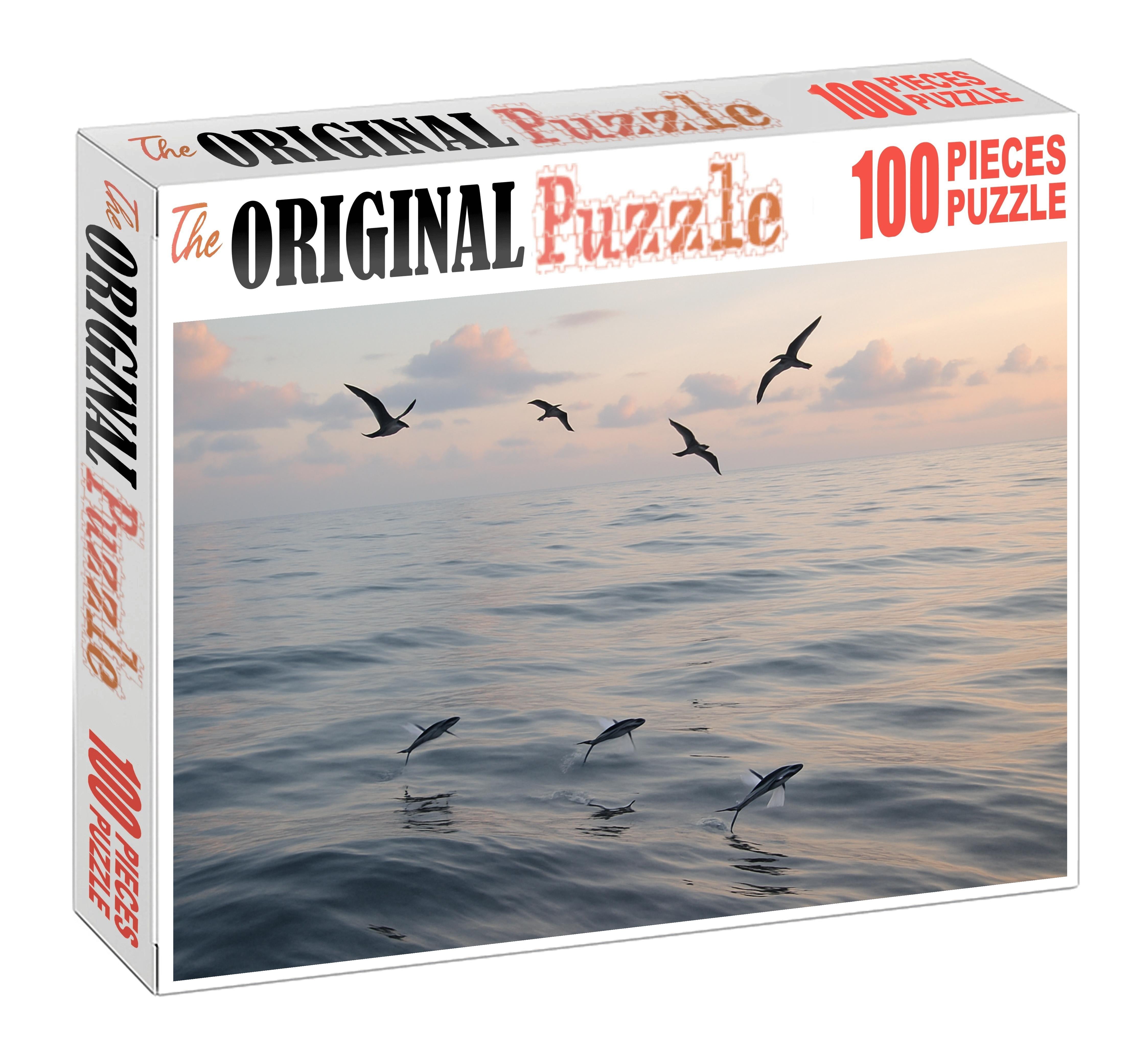 Silver Surface Drift Gentle Swells Beneath Pale Morning Light 200 Piece Puzzle