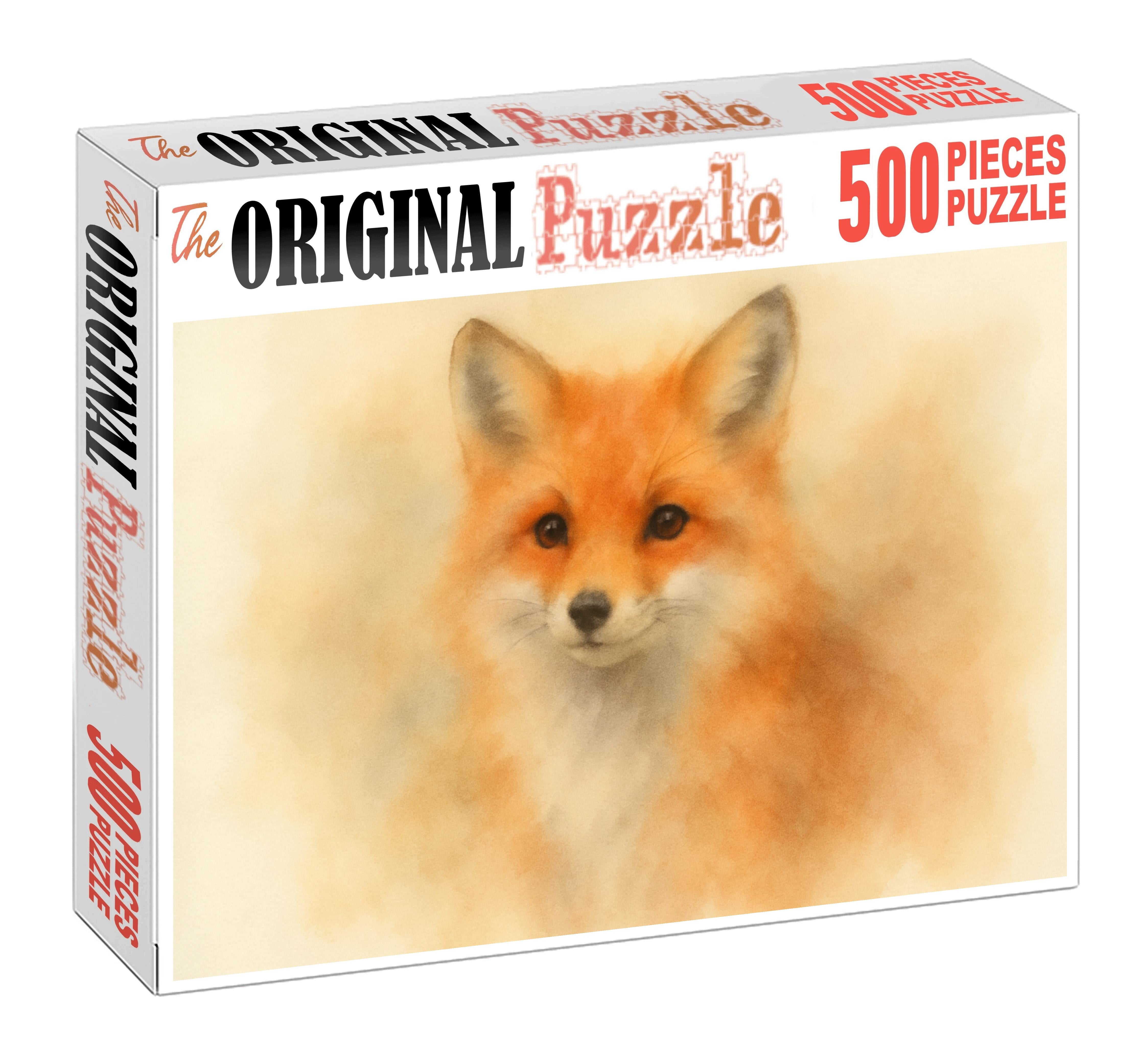Whimsical Animal Portrait Soft Pastel Sketch Of A Fox Challenging Puzzles