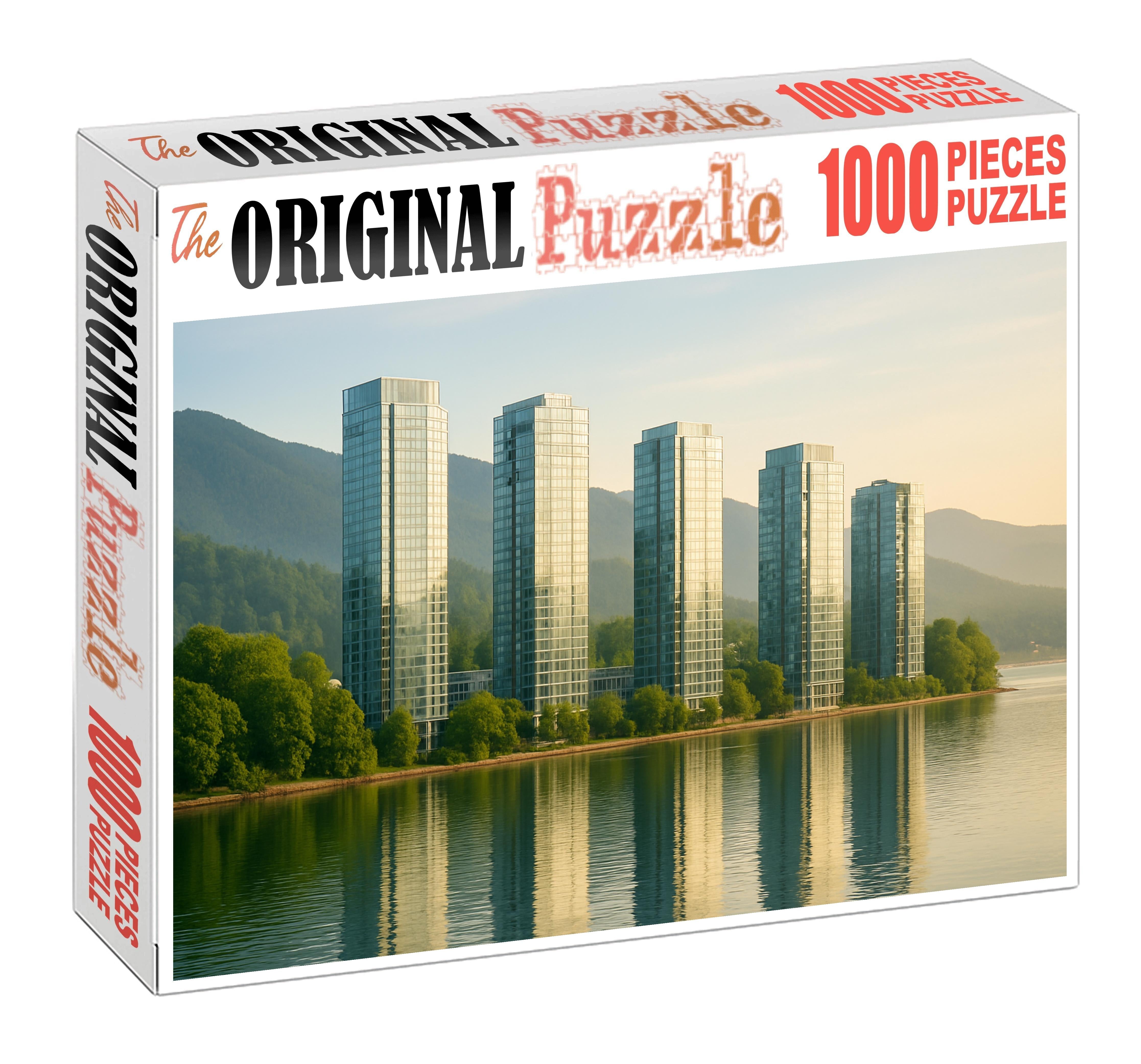 Vancouver Downtown Skyline Known For Its Mountain Backdrop And Sustainable Urban Planning Puzzle For Kids