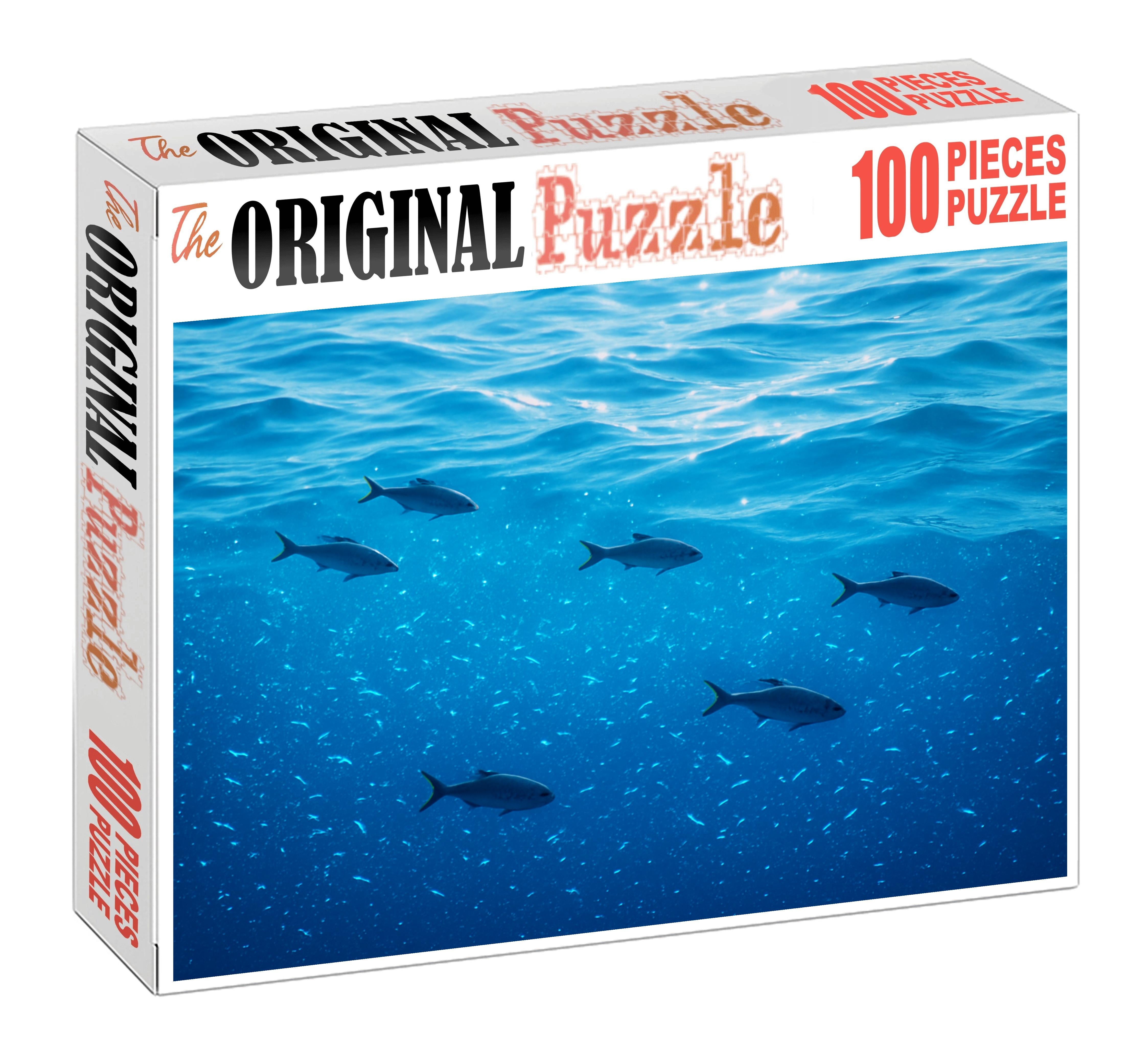 Cerulean Plankton Bloom Custom Jigsaw Puzzle