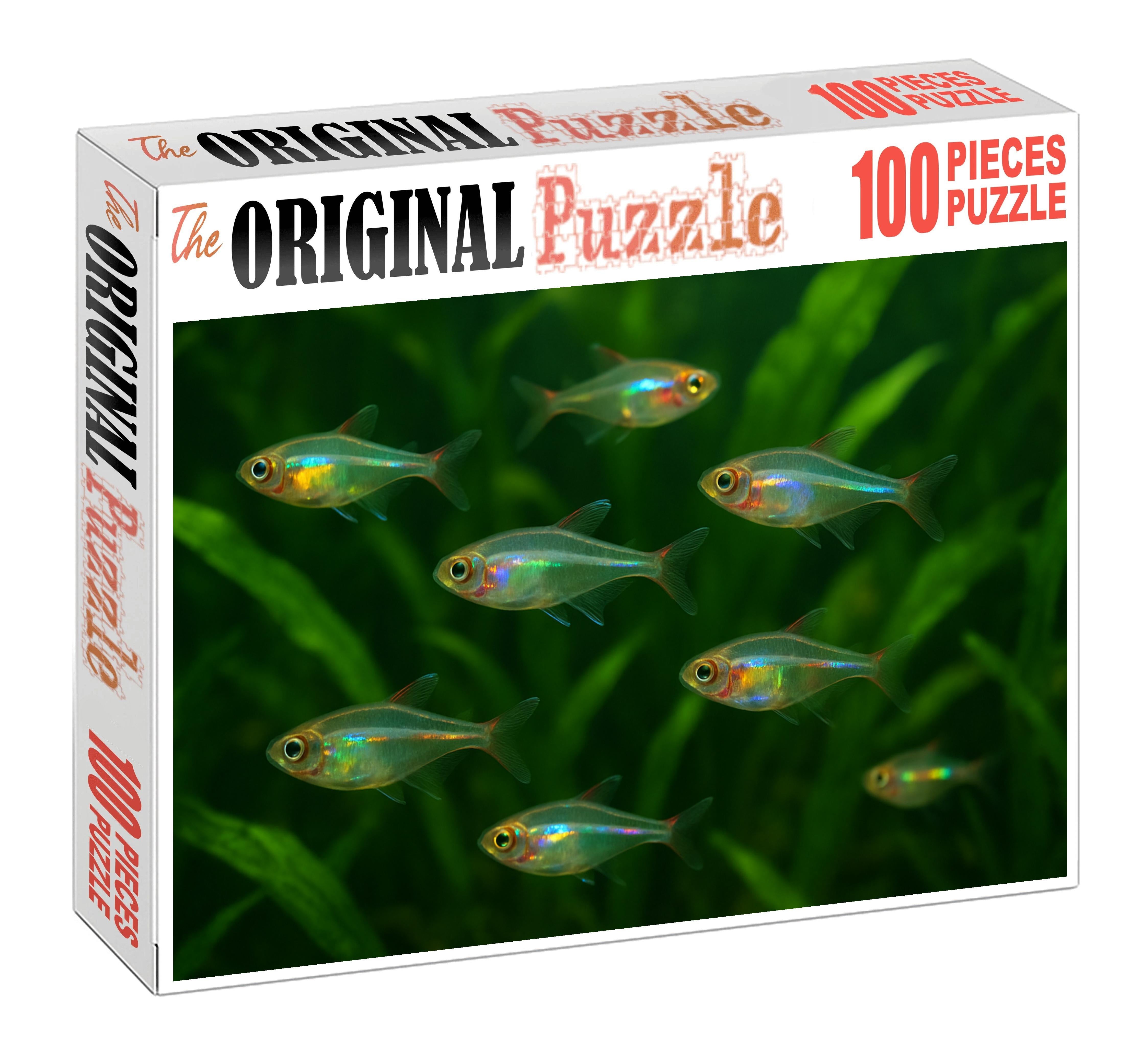 Iridescent Glassfish Transparent Body With Flickering Rainbow Highlights 200 Piece Puzzle