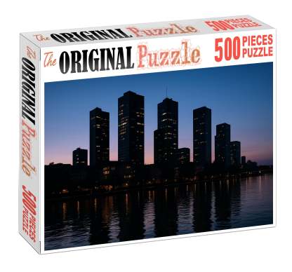 Frankfurt Skyline Europe's Financial Powerhouse 100 Piece Puzzle