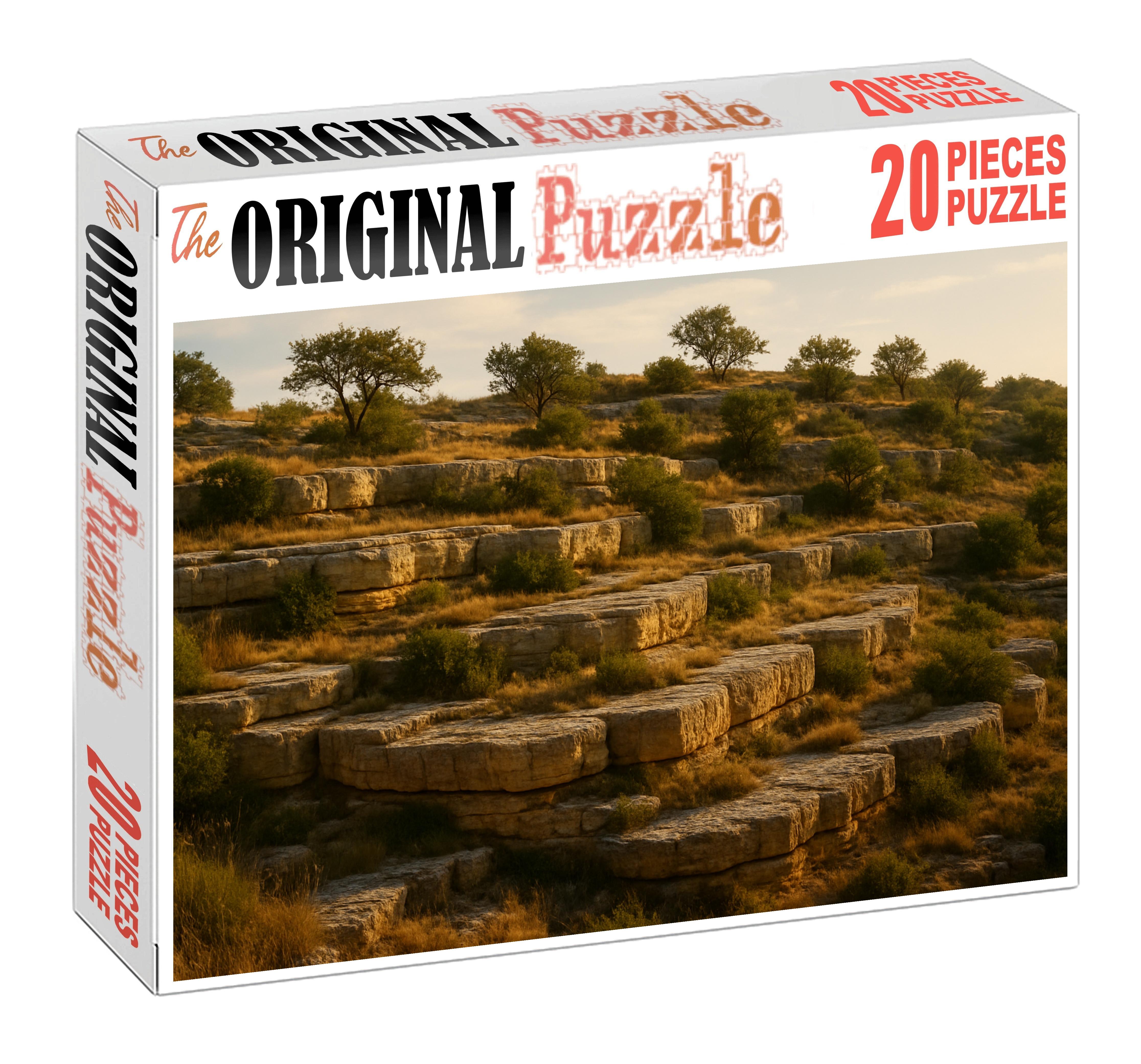 Golden Limestone Terrace Large Format Puzzle
