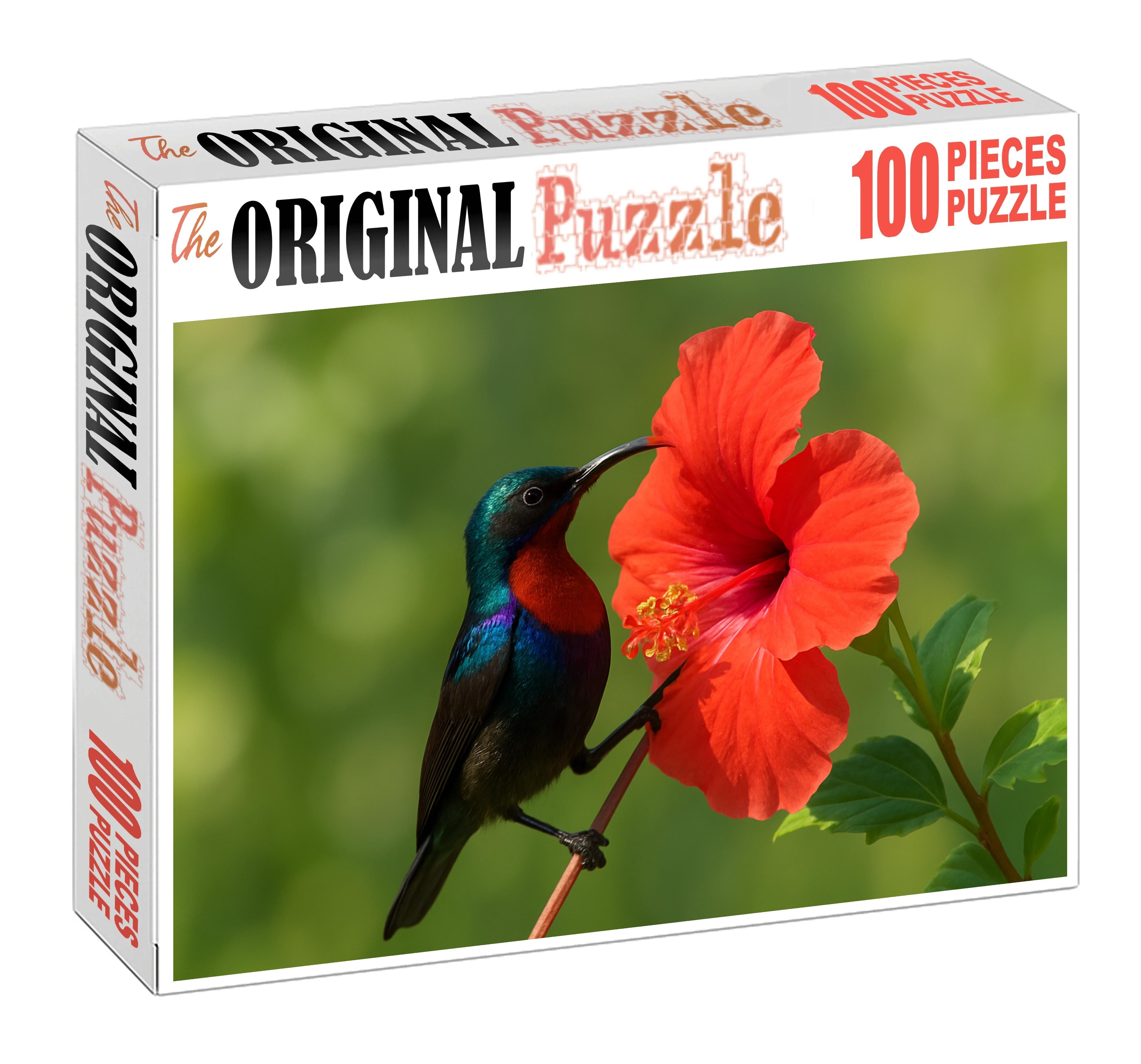 Copper-throated Sunbird Jewel Of The Blossoms Premium Puzzle Pieces