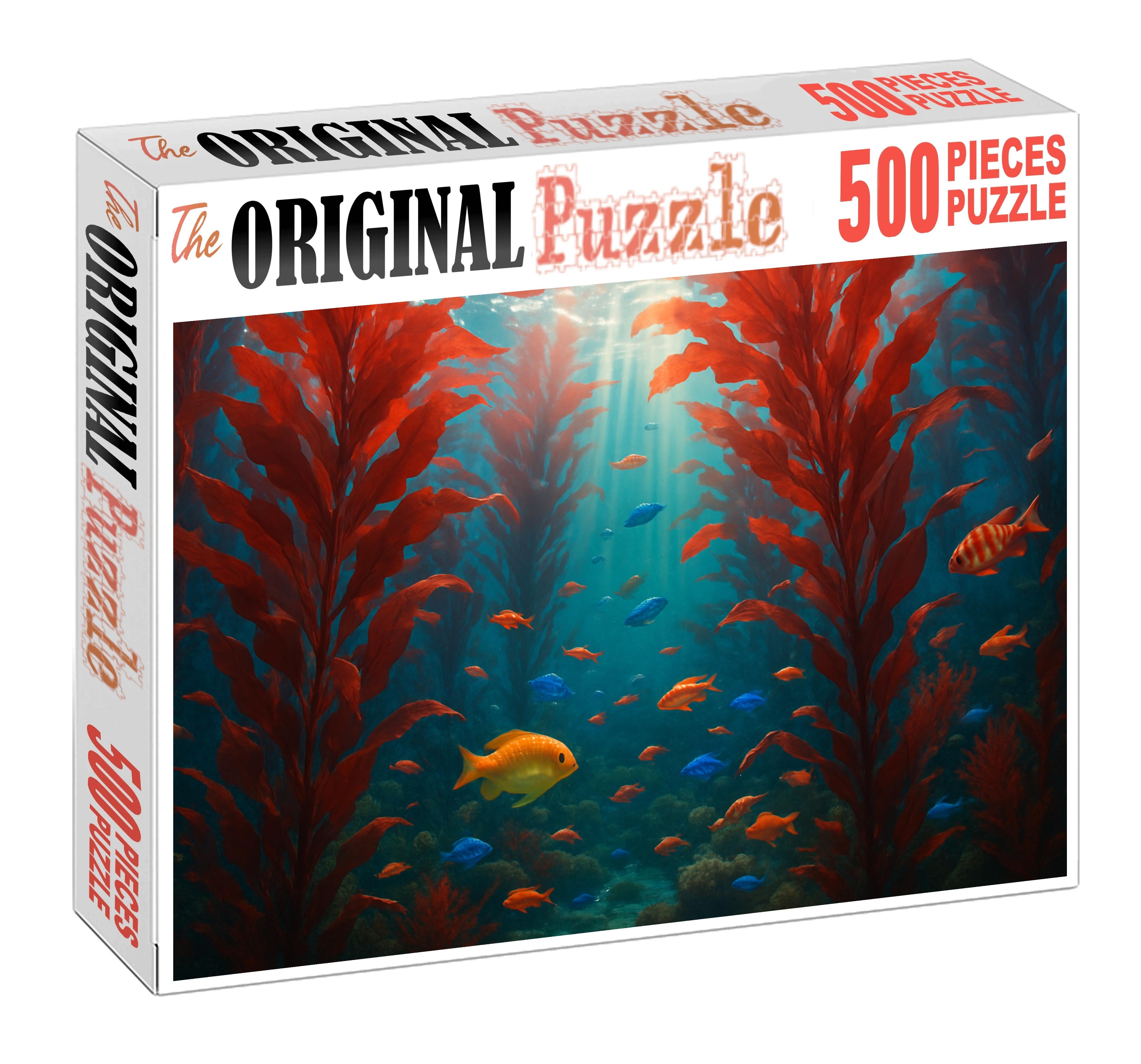 Crimson Kelp Canopy Custom Jigsaw Puzzle