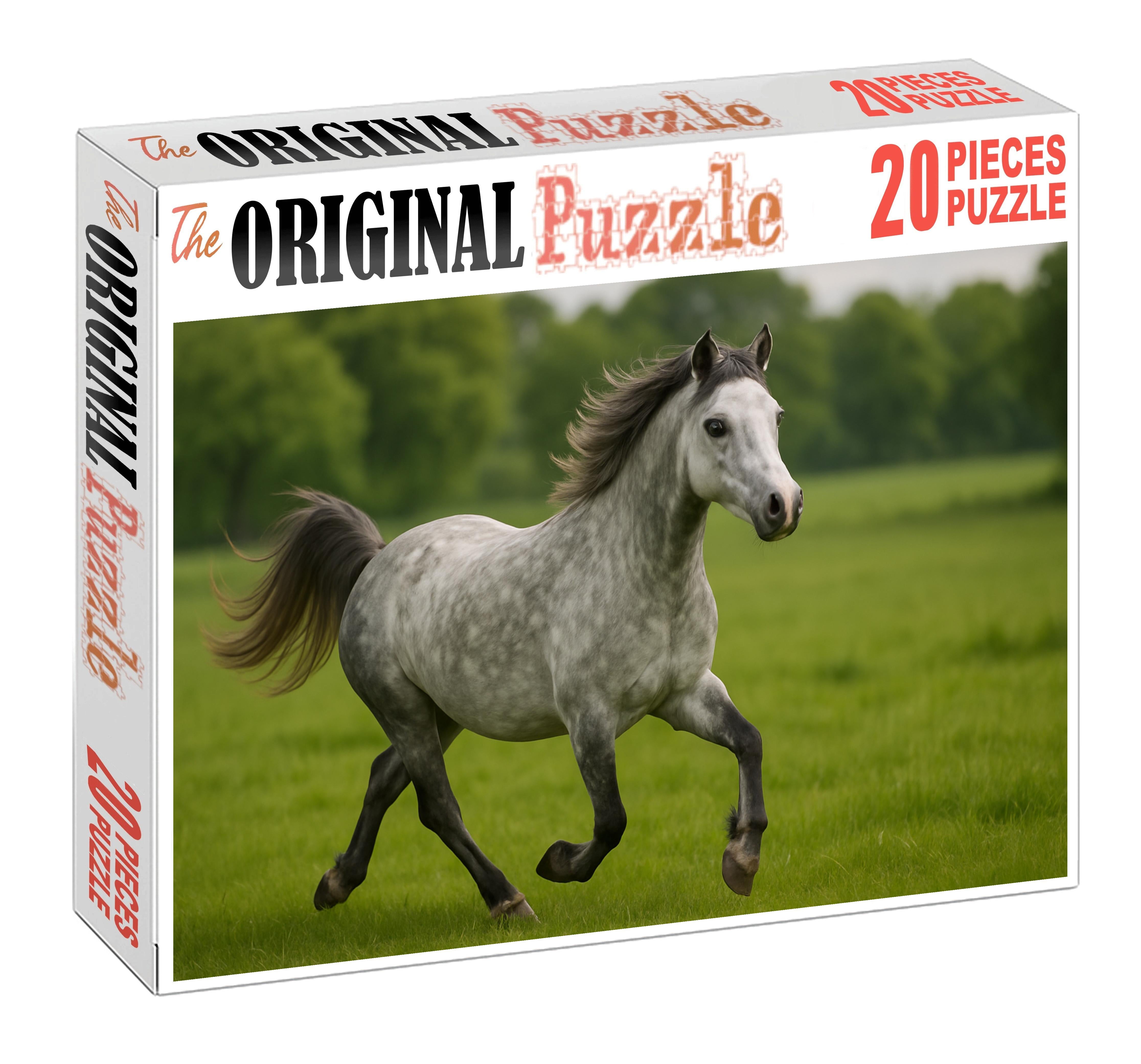 Silver Lining Welsh Pony Dapple Gray Mare With Playful Disposition Large Format Puzzle