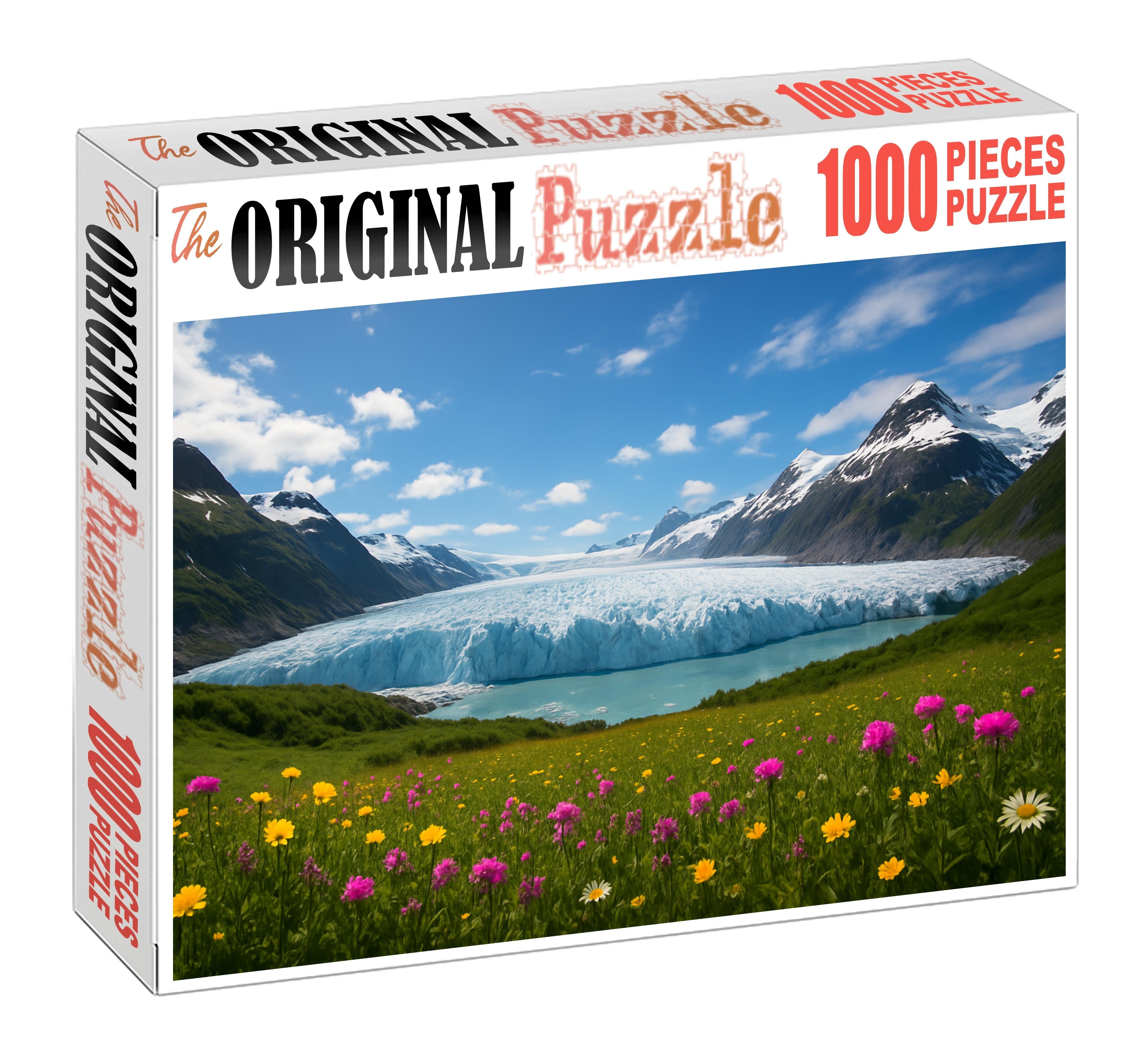 Shimmering Glacier Valley Large Format Puzzle