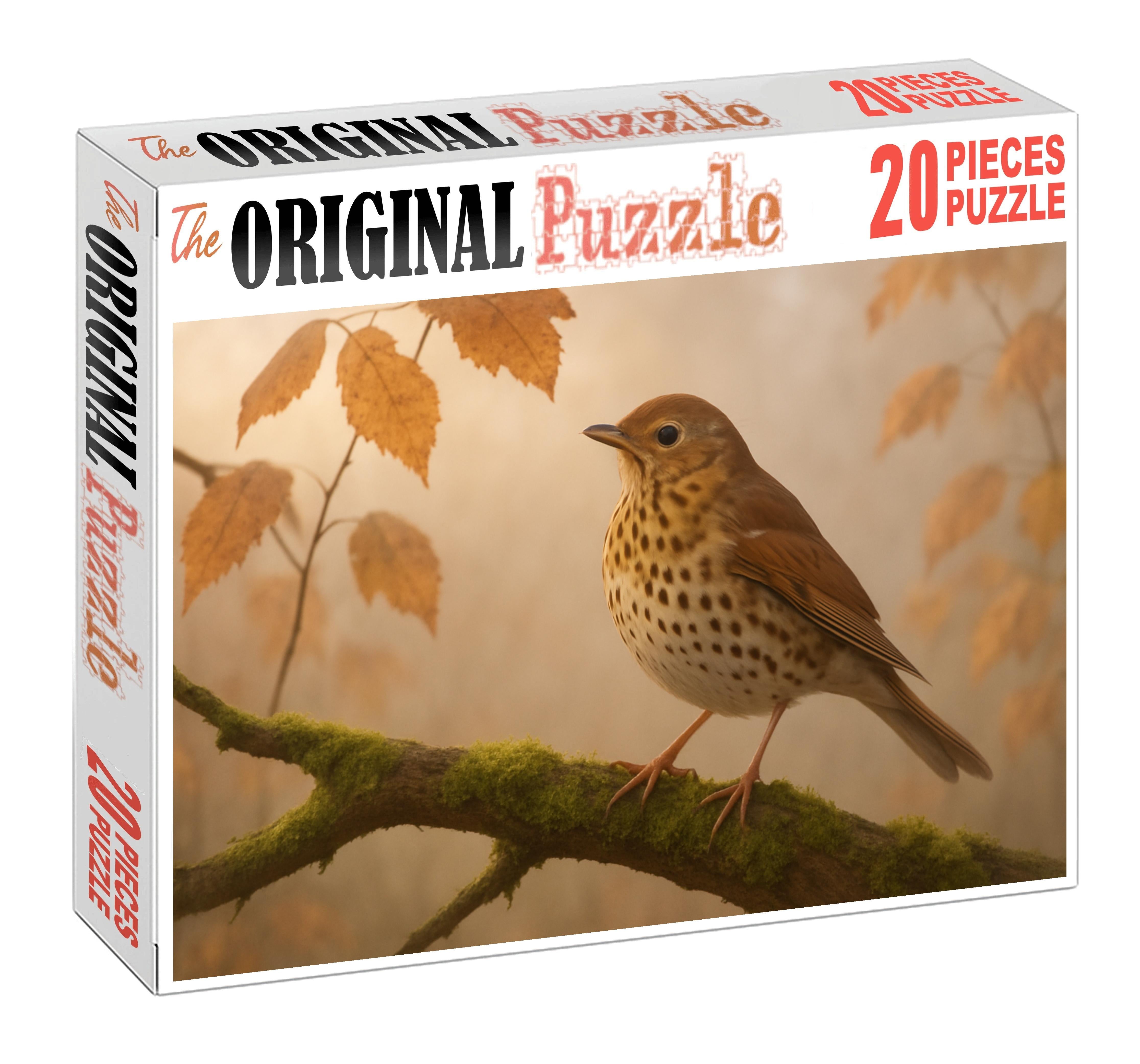Dusky Thrush The Autumn Forest Songster Unique Puzzle Design