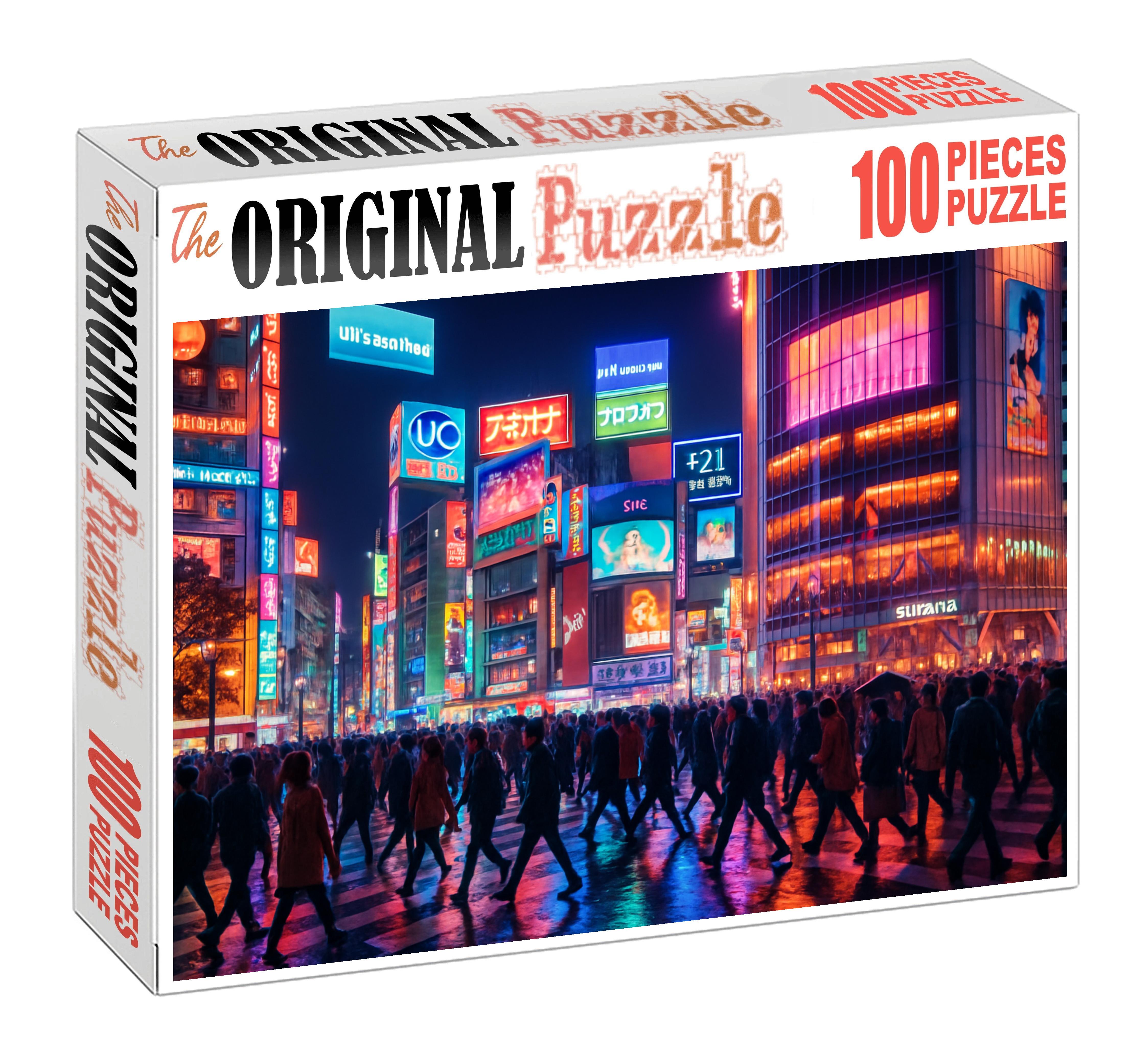 Neon-lit Shibuya Crossing Tokyo Japan Celebrated By 6547 Worldwide As A Symbol Of Urban Vibrancy Puzzle Fun