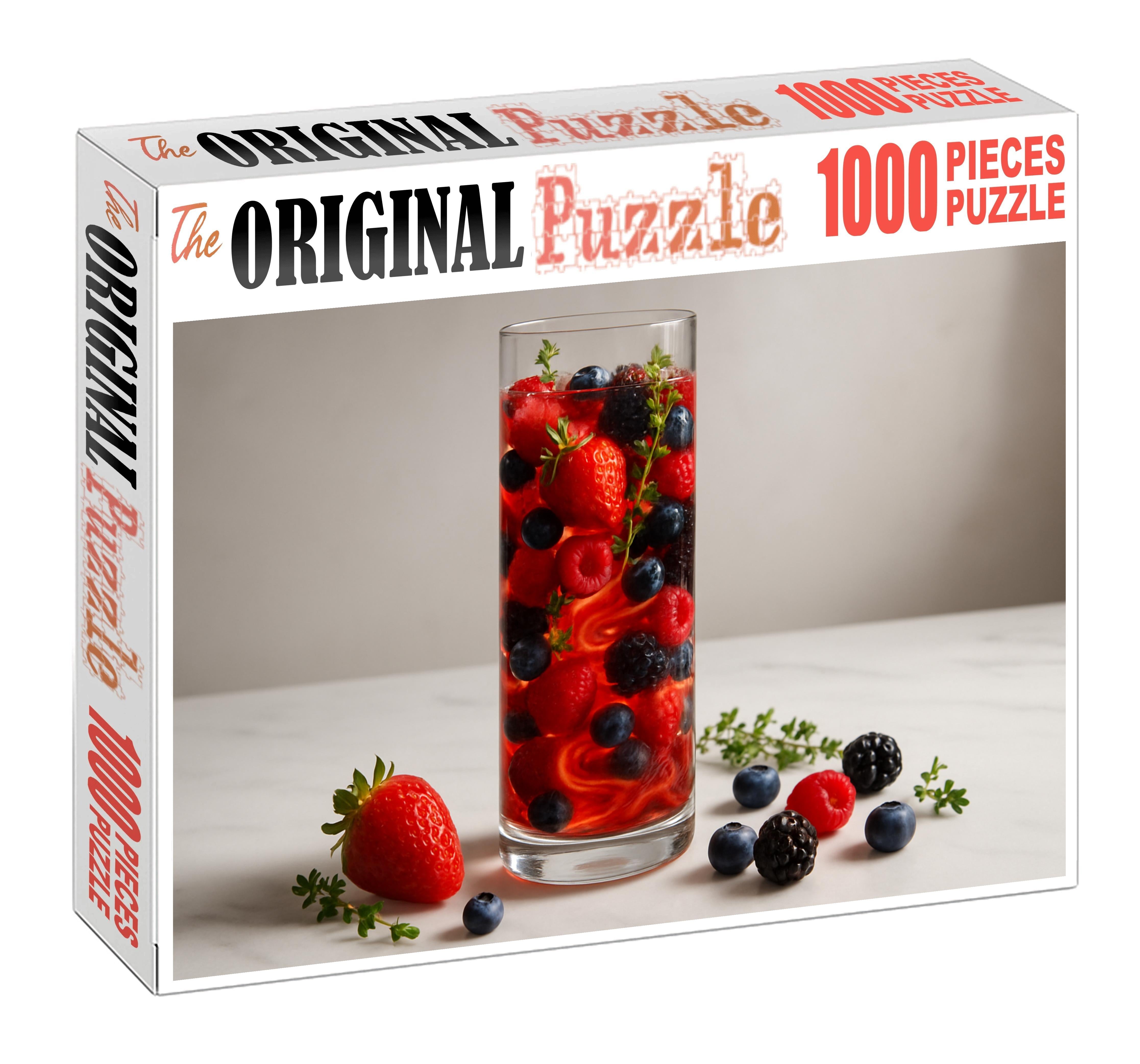Berry Cascade Towering Triumph Of Reds And Blues 20 Piece Puzzle
