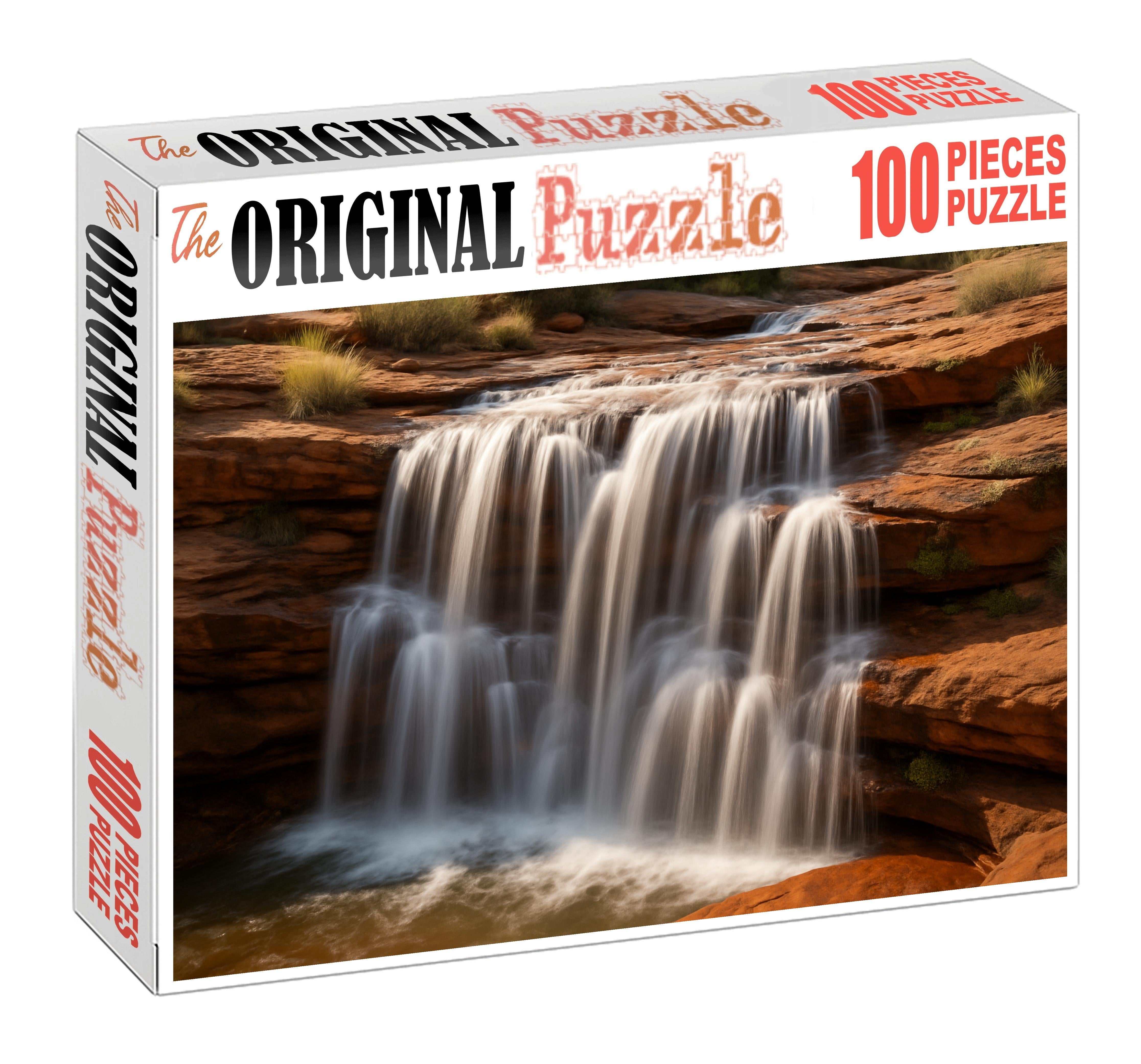 Crimson Stone Spill Custom Jigsaw Puzzle